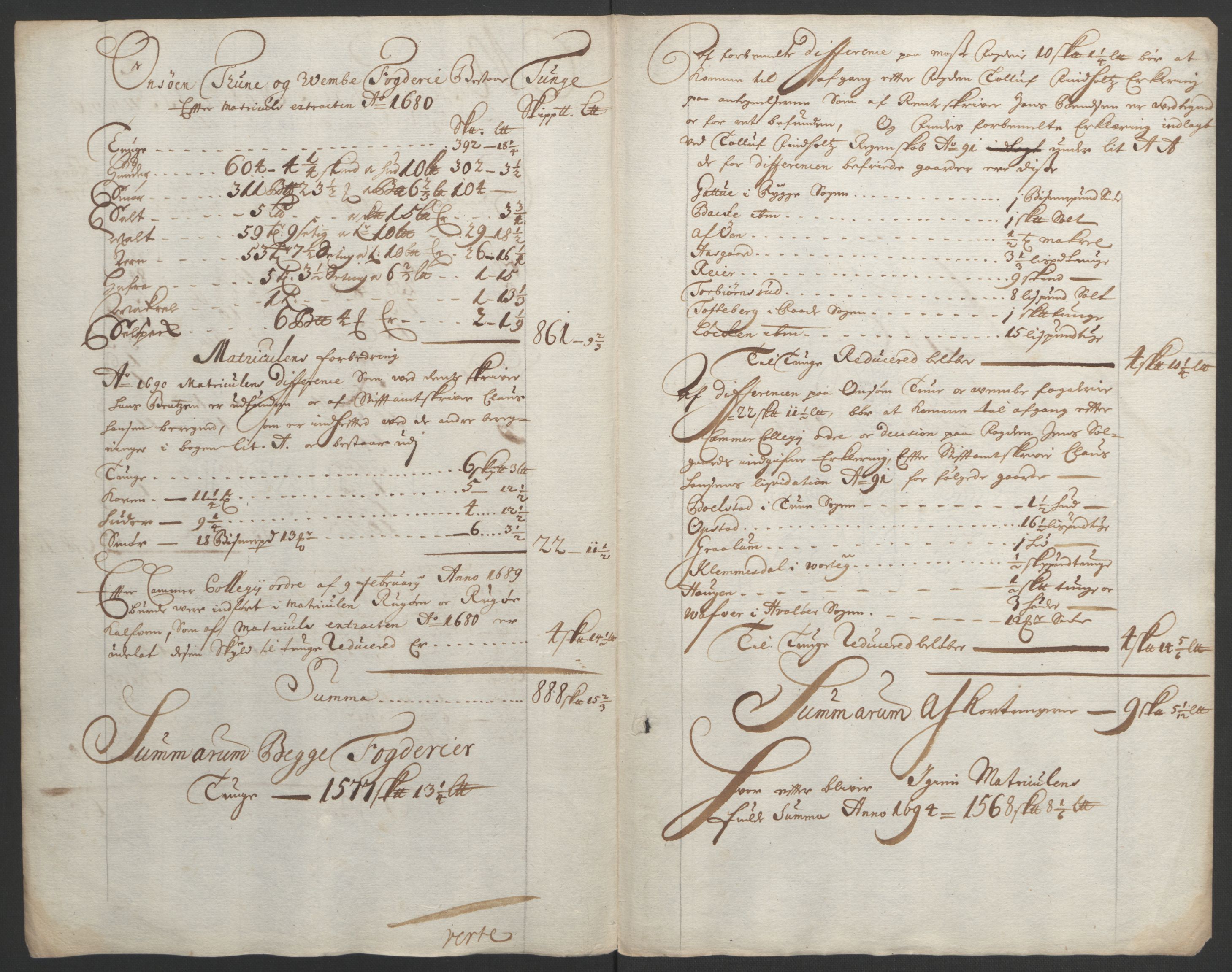 Rentekammeret inntil 1814, Reviderte regnskaper, Fogderegnskap, RA/EA-4092/R03/L0121: Fogderegnskap Onsøy, Tune, Veme og Åbygge fogderi, 1694, s. 99