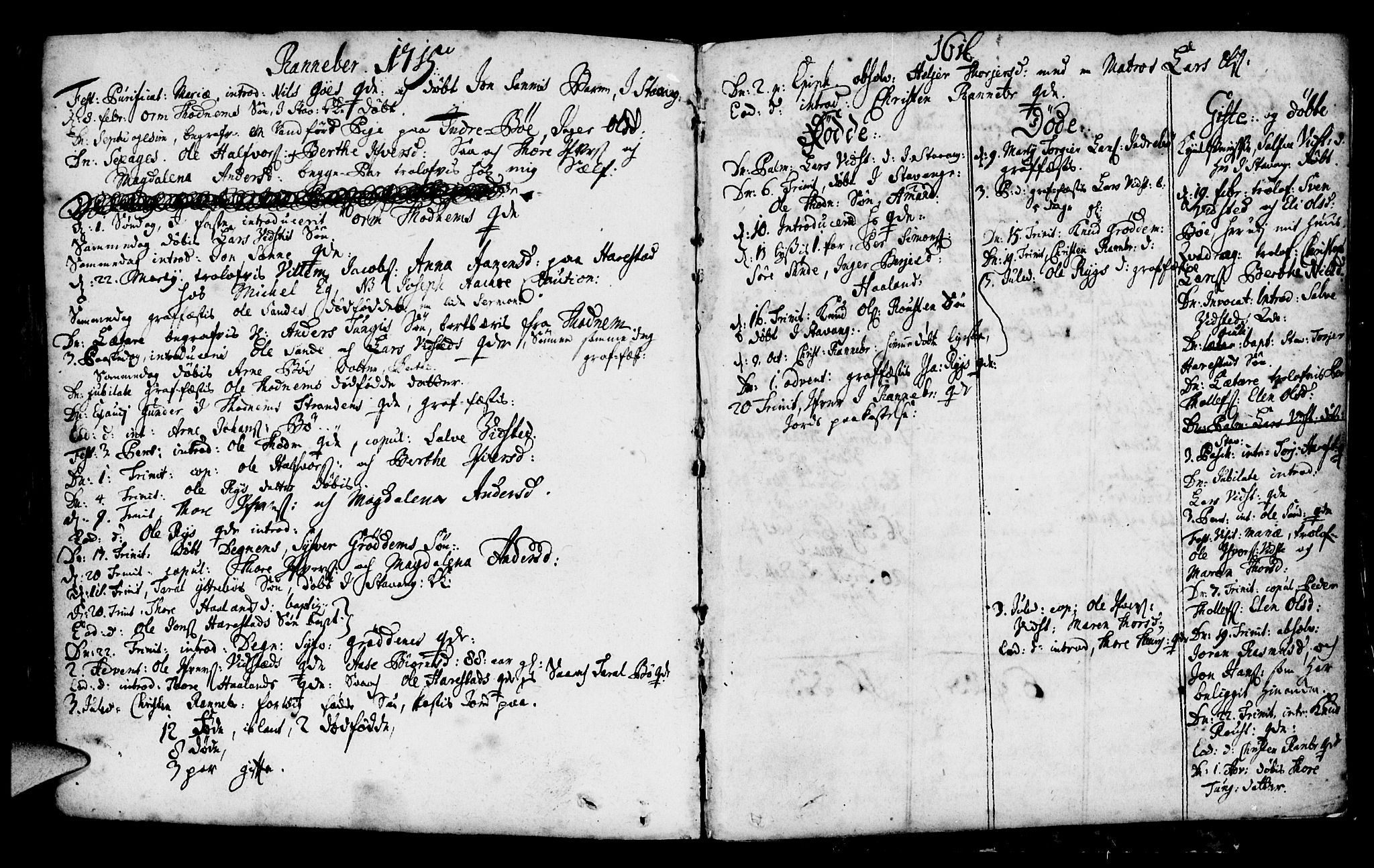 Domkirken sokneprestkontor, AV/SAST-A-101812/001/30/30BA/L0001: Ministerialbok nr. A 1 /2, 1724-1726