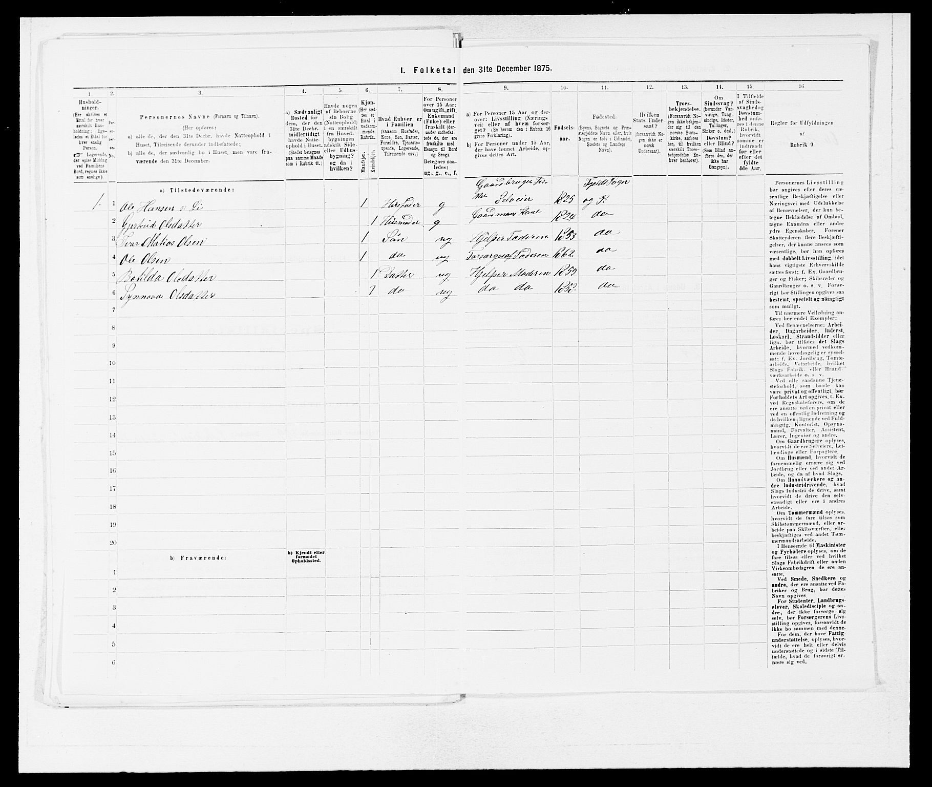 SAB, Folketelling 1875 for 1246P Fjell prestegjeld, 1875, s. 924