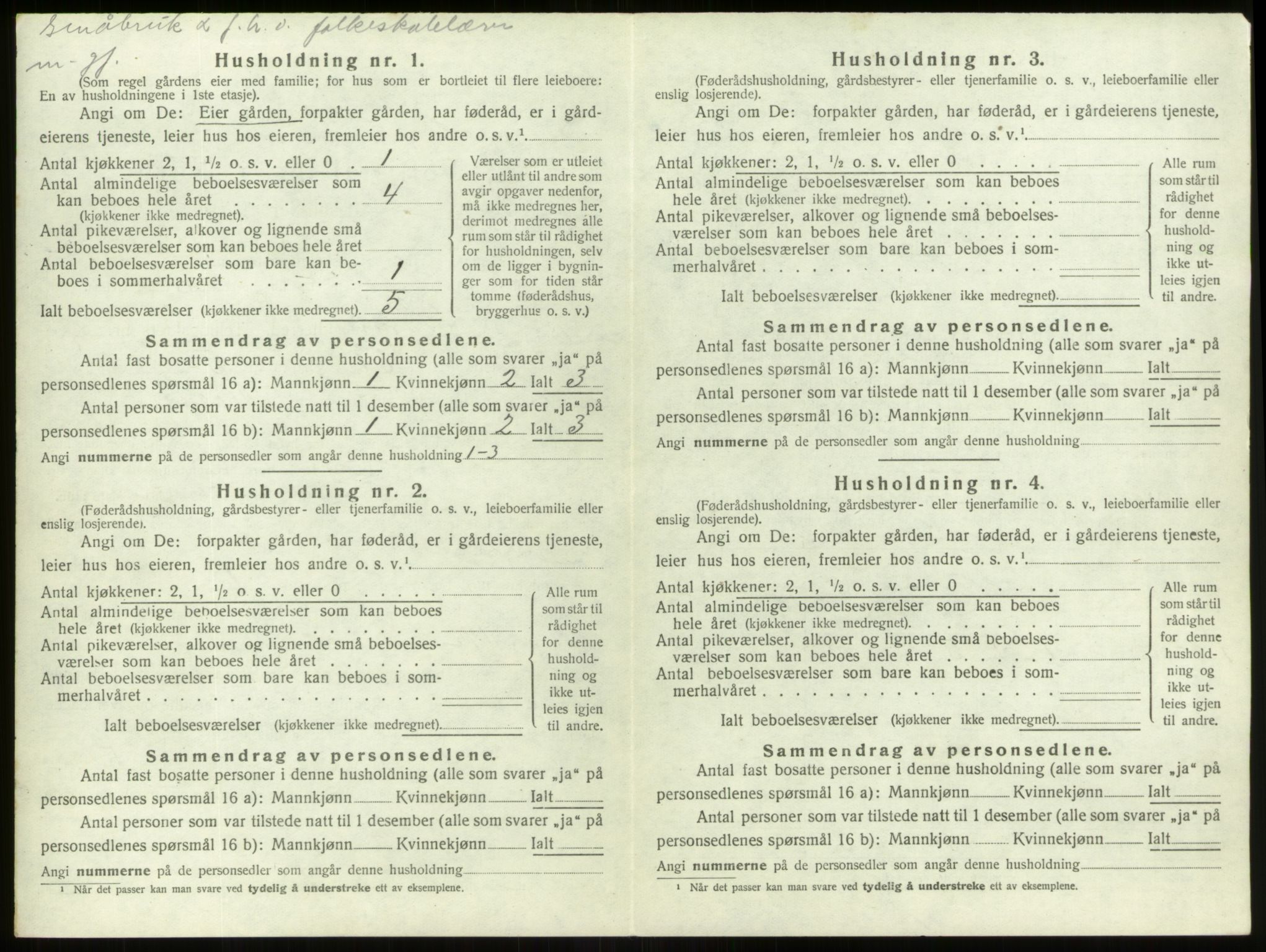 SAB, Folketelling 1920 for 1448 Stryn herred, 1920, s. 660