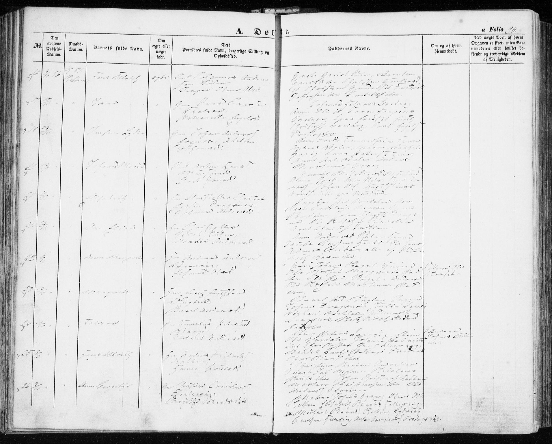 Ministerialprotokoller, klokkerbøker og fødselsregistre - Sør-Trøndelag, SAT/A-1456/634/L0530: Ministerialbok nr. 634A06, 1852-1860, s. 94