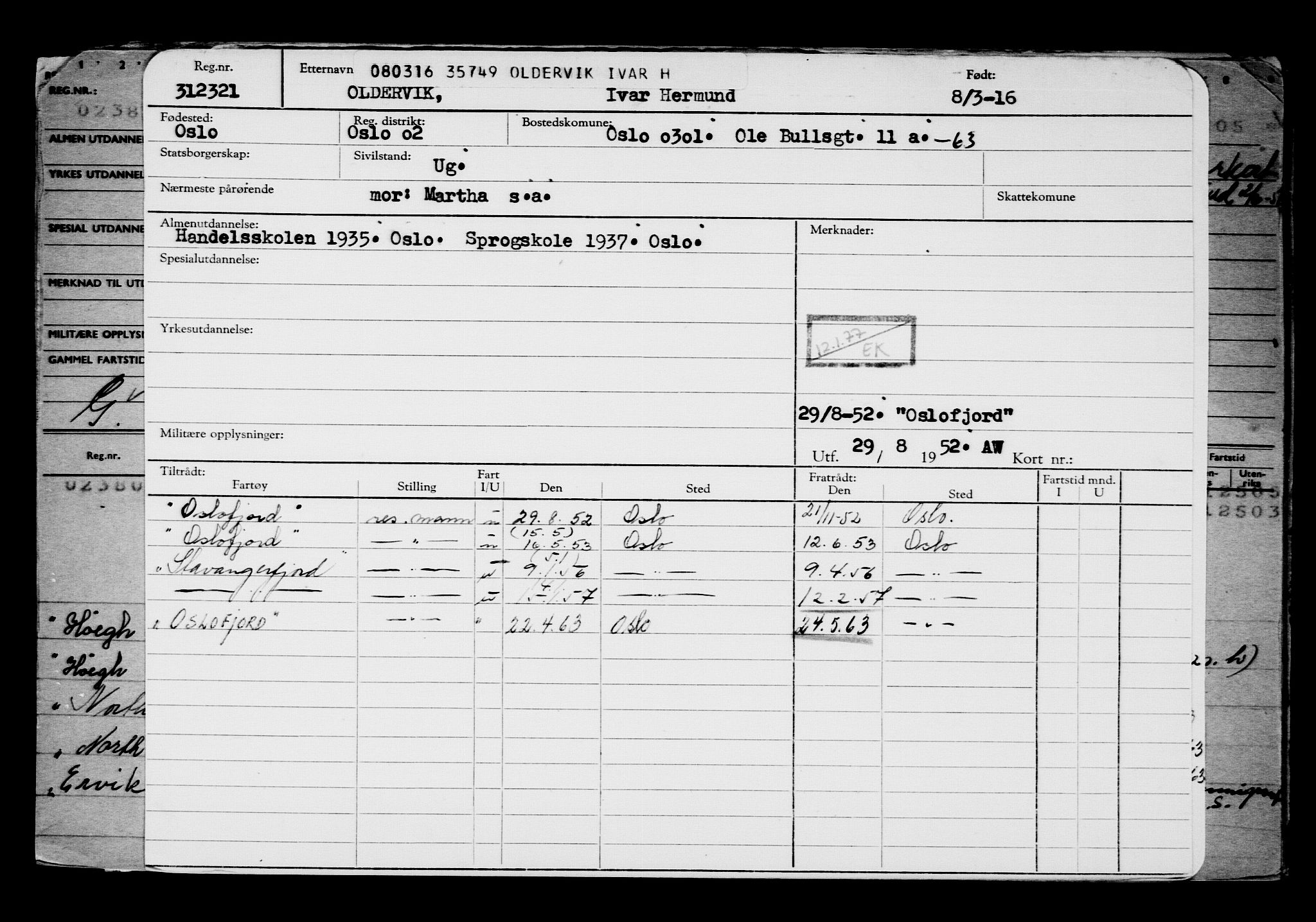 Direktoratet for sjømenn, AV/RA-S-3545/G/Gb/L0137: Hovedkort, 1916, s. 335