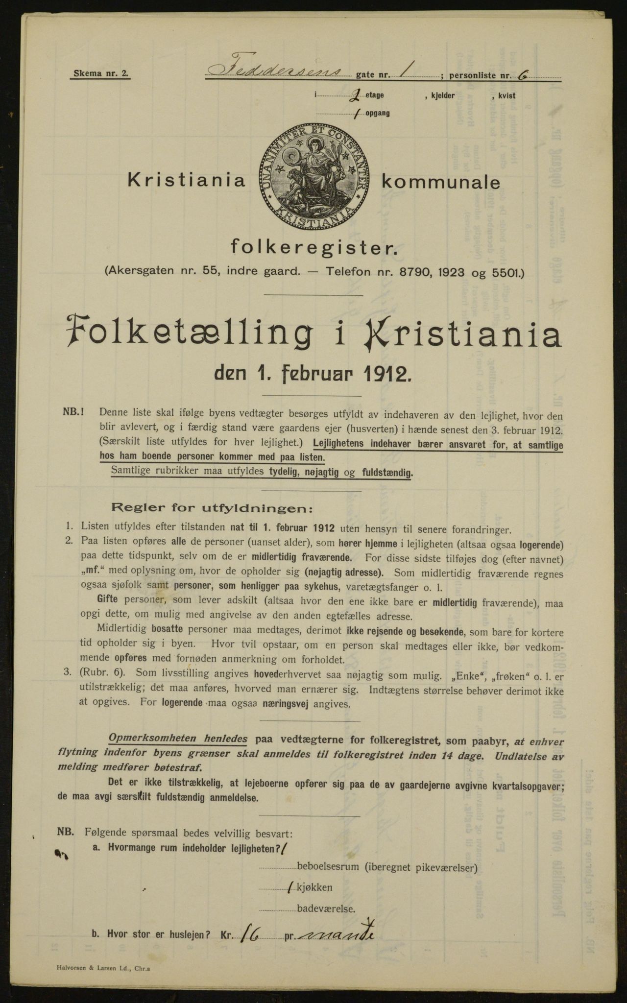 OBA, Kommunal folketelling 1.2.1912 for Kristiania, 1912, s. 23972