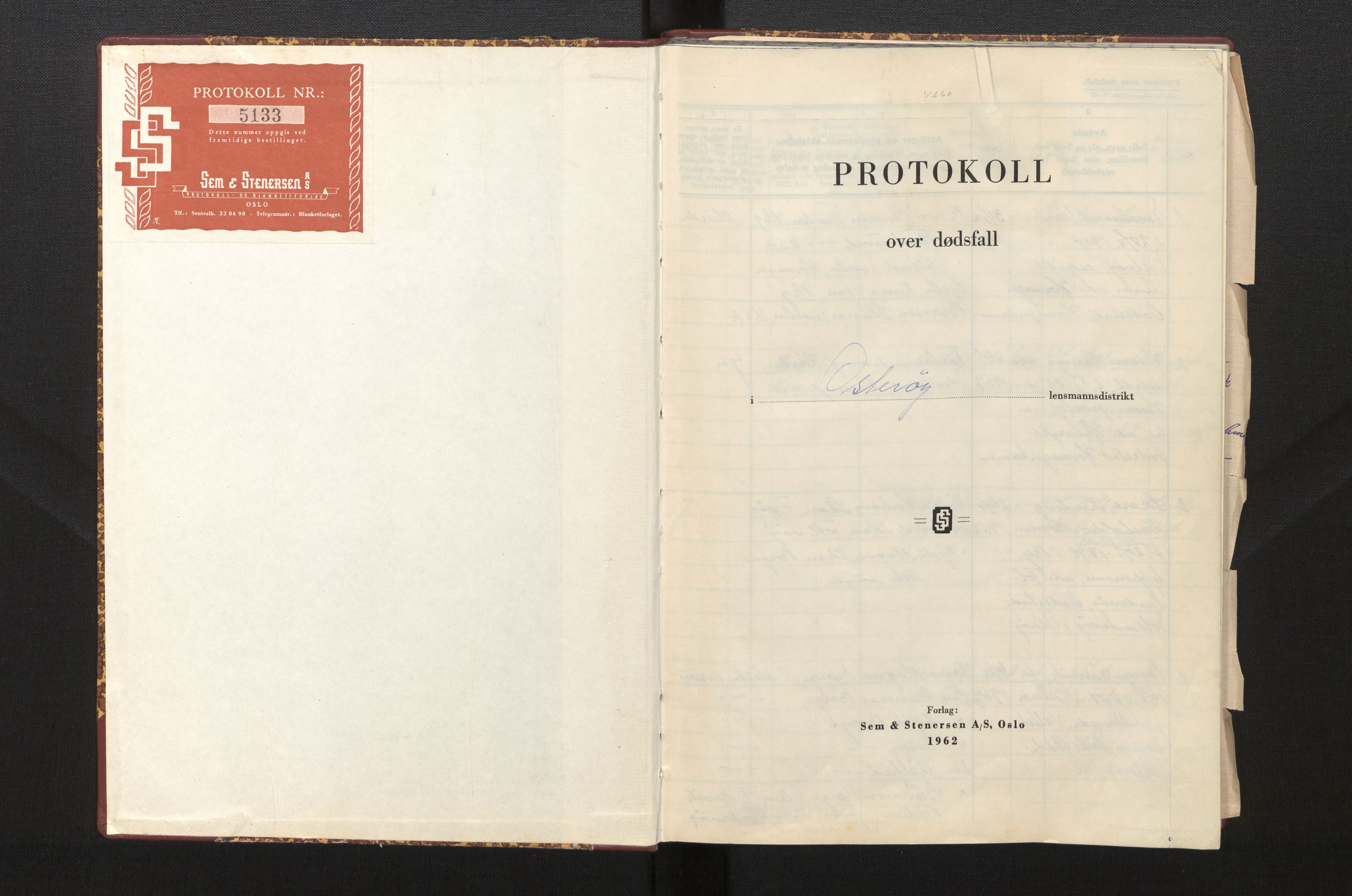 Lensmannen i Osterøy, AV/SAB-A-100153/0006/L0001: Dødsfallprotokoll, 1967-1971