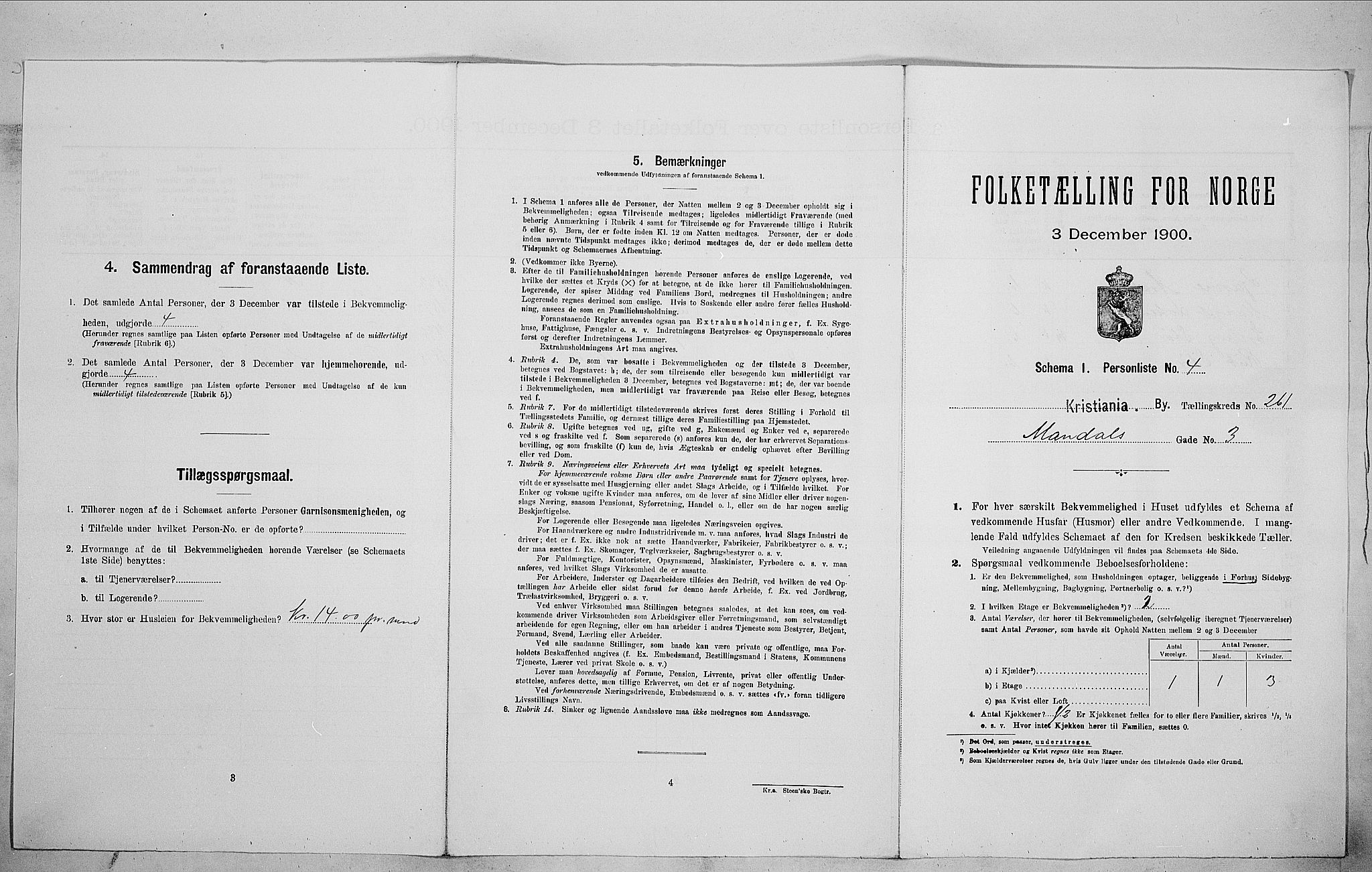 SAO, Folketelling 1900 for 0301 Kristiania kjøpstad, 1900, s. 54496