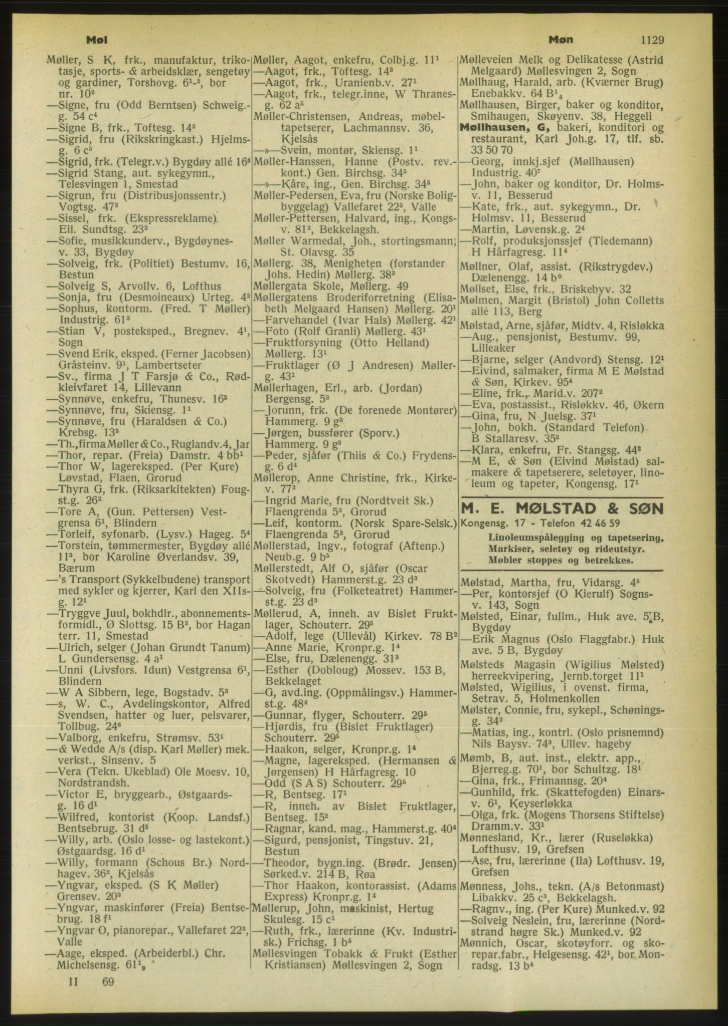 Kristiania/Oslo adressebok, PUBL/-, 1956-1957, s. 1129