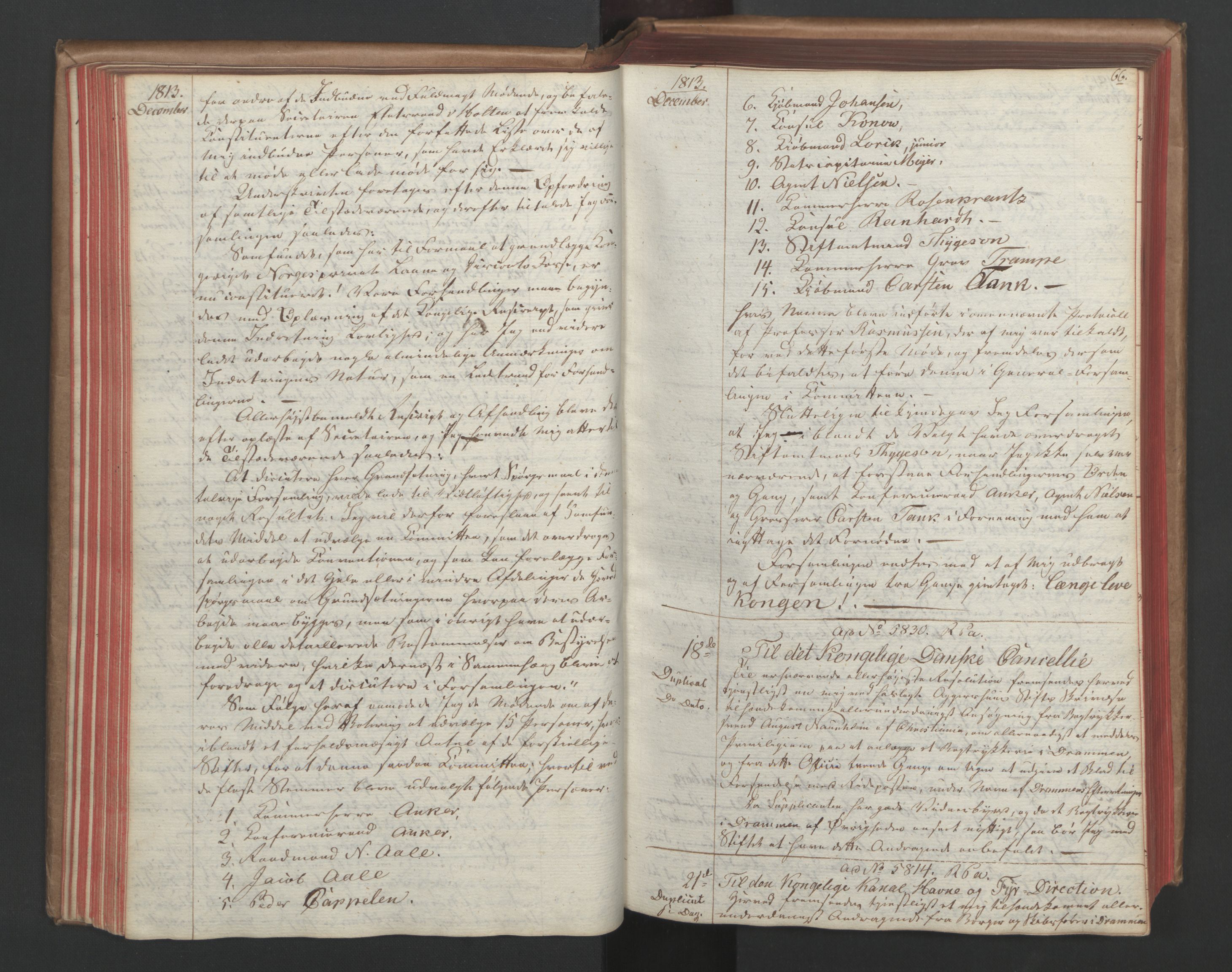 Stattholderembetet 1810-1814, 1. kontor (Kontor A), AV/RA-EA-2872/Ba/L0003: Kollegial korrespondanseprotokoll, 1813-1814, s. 65b-66a