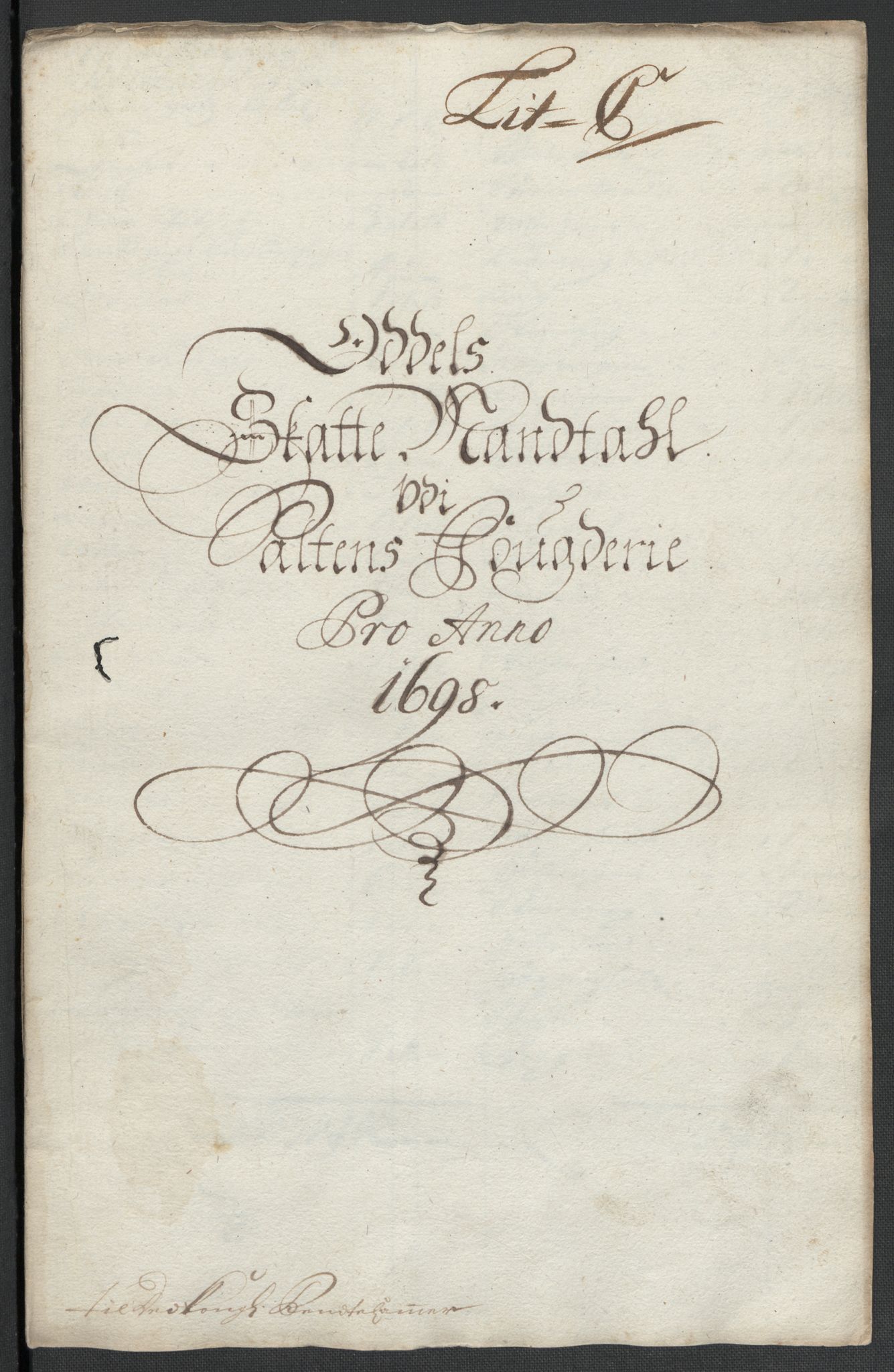 Rentekammeret inntil 1814, Reviderte regnskaper, Fogderegnskap, RA/EA-4092/R66/L4579: Fogderegnskap Salten, 1697-1700, s. 182