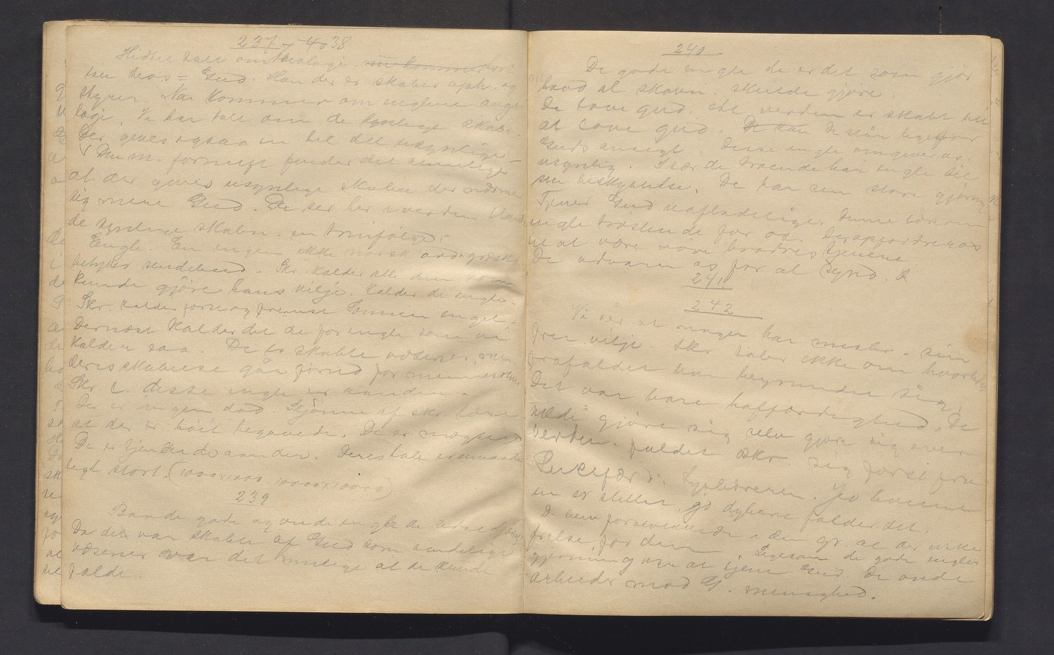 Lilloe, Kristian. Seminarlærar, IKAH/1216-Pa0011/G/Ga/L0001: Religionsanmerkninger K. Lilloi, 1888