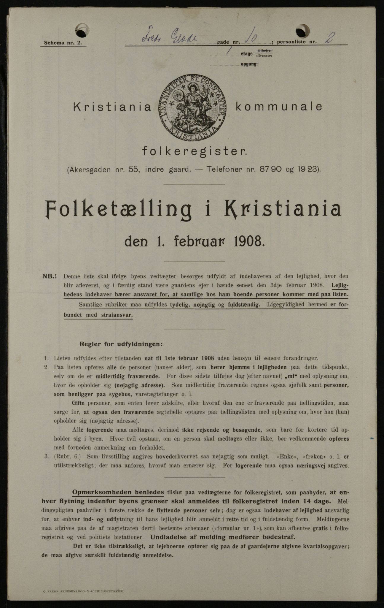 OBA, Kommunal folketelling 1.2.1908 for Kristiania kjøpstad, 1908, s. 23979