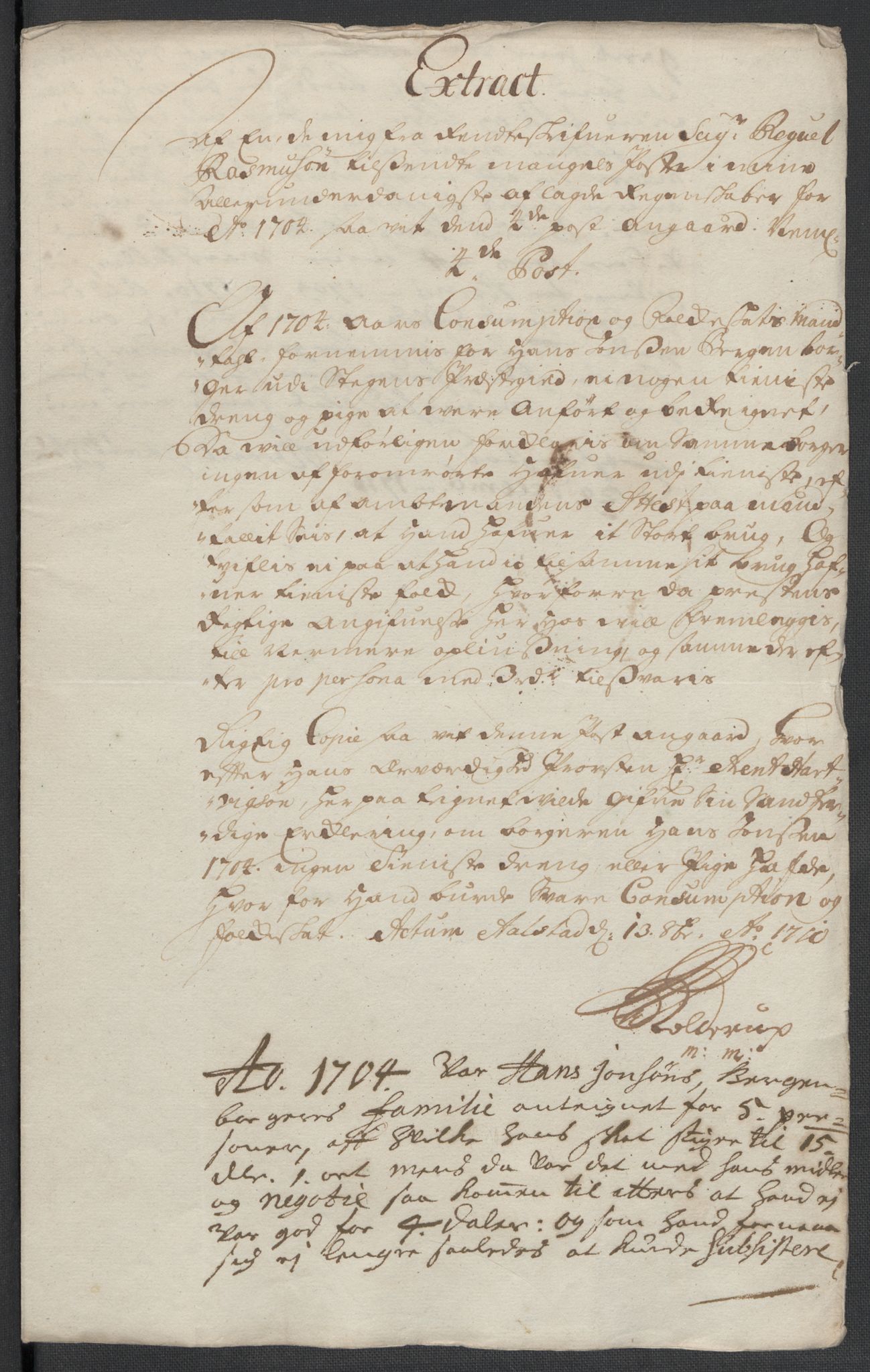 Rentekammeret inntil 1814, Reviderte regnskaper, Fogderegnskap, AV/RA-EA-4092/R66/L4581: Fogderegnskap Salten, 1707-1710, s. 141