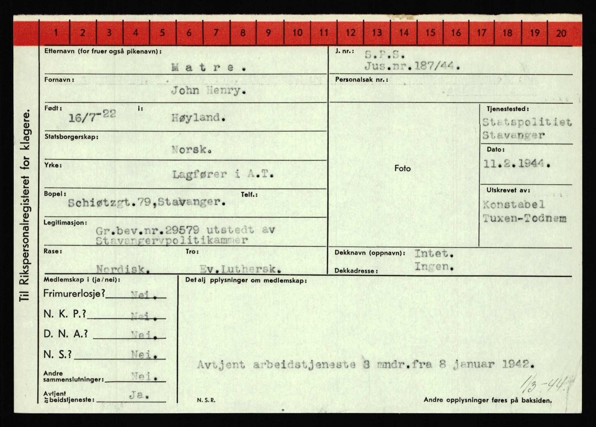 Statspolitiet - Hovedkontoret / Osloavdelingen, AV/RA-S-1329/C/Ca/L0010: Lind - Moksnes, 1943-1945, s. 3397