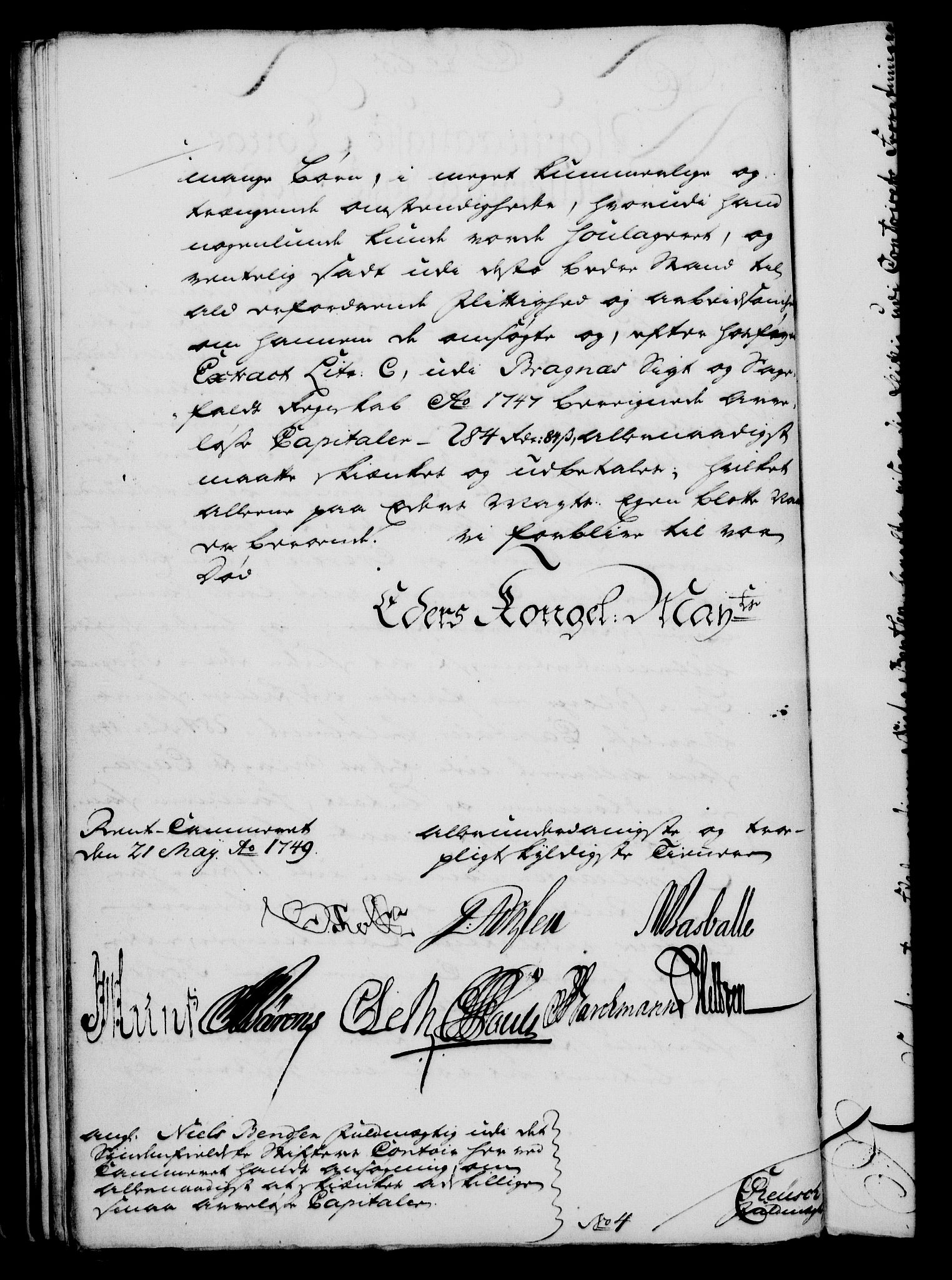 Rentekammeret, Kammerkanselliet, RA/EA-3111/G/Gf/Gfa/L0031: Norsk relasjons- og resolusjonsprotokoll (merket RK 52.31), 1749, s. 357