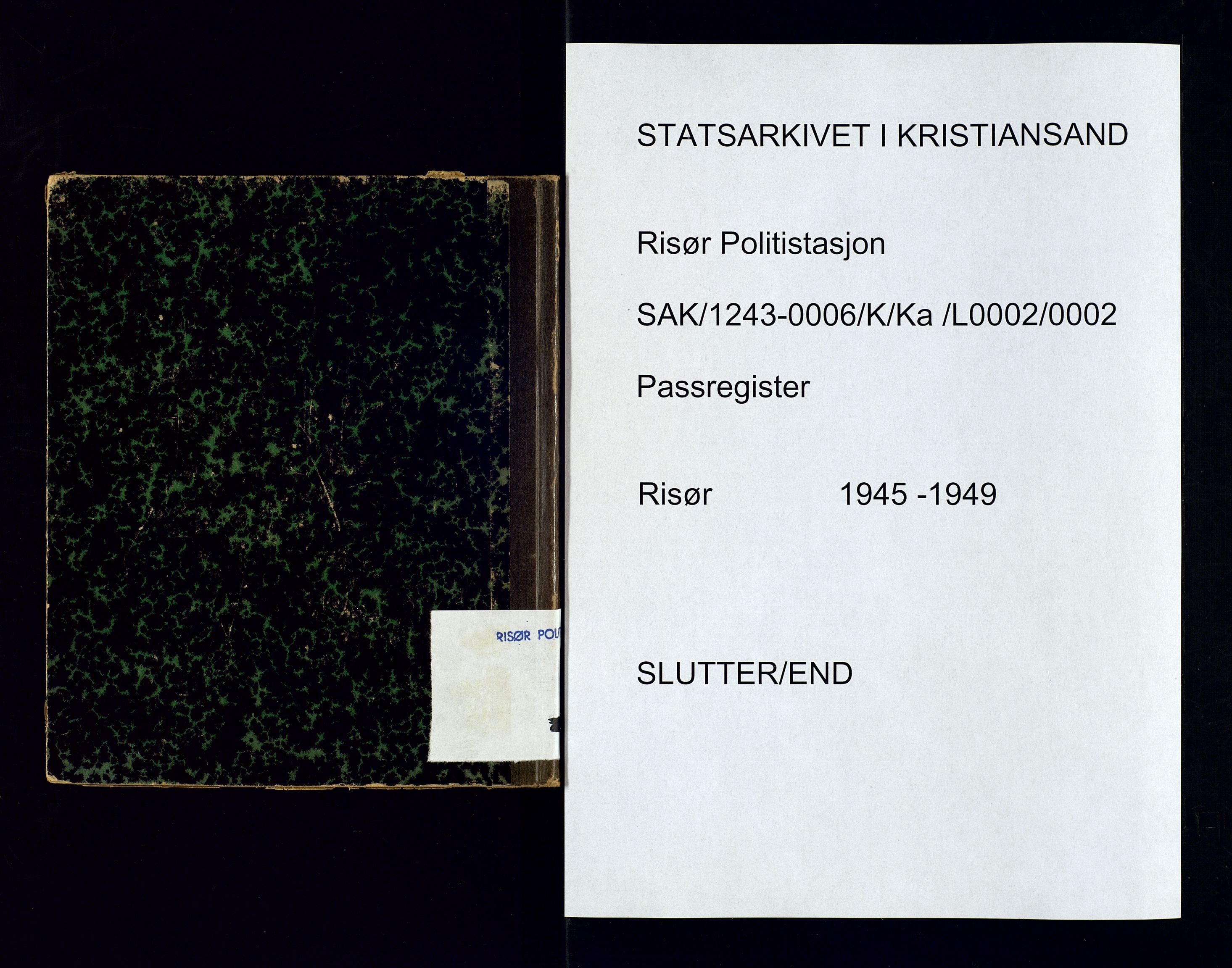 Risør politistasjon, SAK/1243-0006/K/Ka/L0002/0002: Passprotokoller / Register til passprotokoll, 1945-1949, s. 50