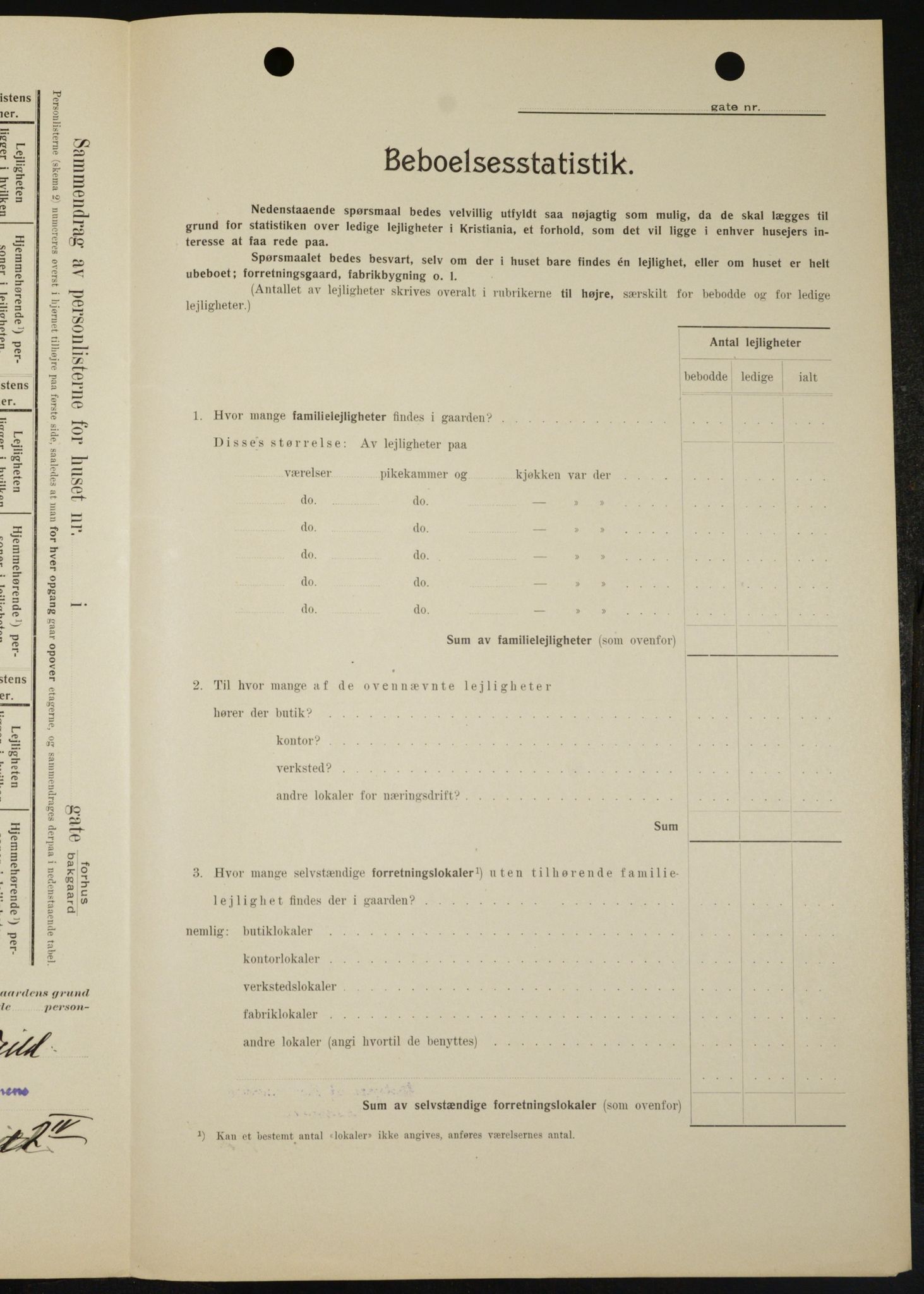 OBA, Kommunal folketelling 1.2.1909 for Kristiania kjøpstad, 1909, s. 4929