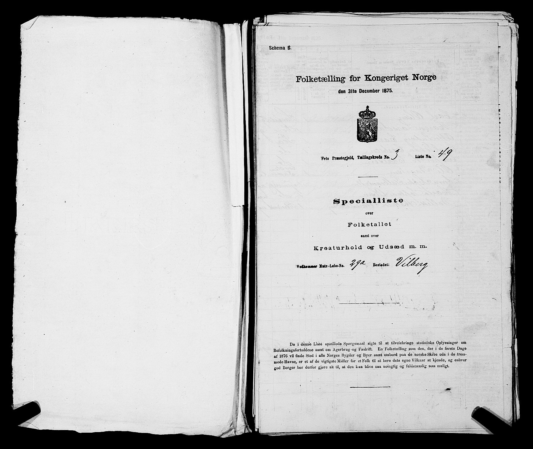 RA, Folketelling 1875 for 0227P Fet prestegjeld, 1875, s. 331