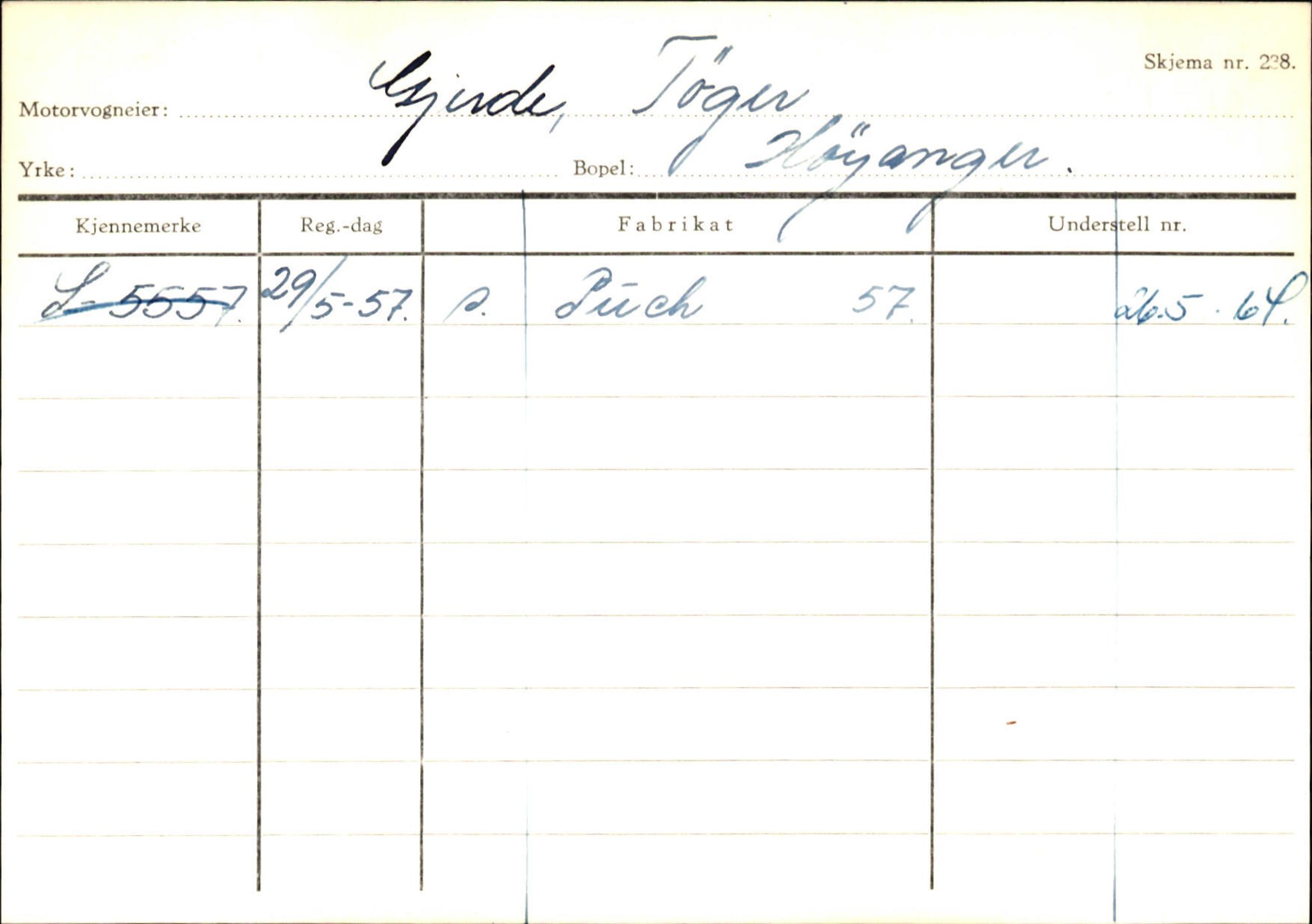 Statens vegvesen, Sogn og Fjordane vegkontor, SAB/A-5301/4/F/L0130: Eigarregister Eid T-Å. Høyanger A-O, 1945-1975, s. 1163