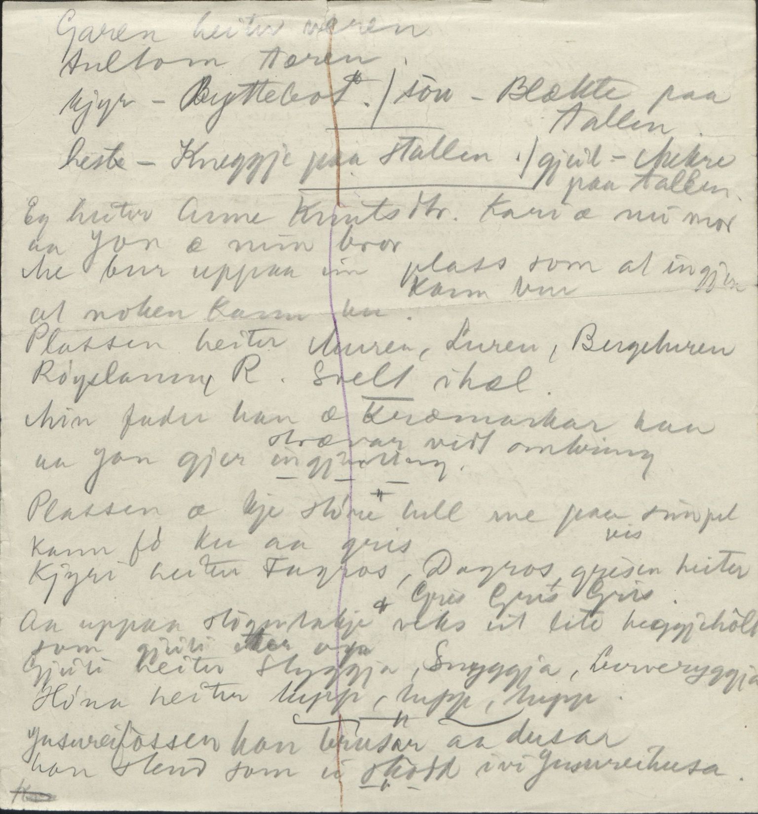 Rikard Berge, TEMU/TGM-A-1003/F/L0004/0044: 101-159 / 147 Visa om Storegut 4 vers. Også diverse kjelder. , 1906-1908