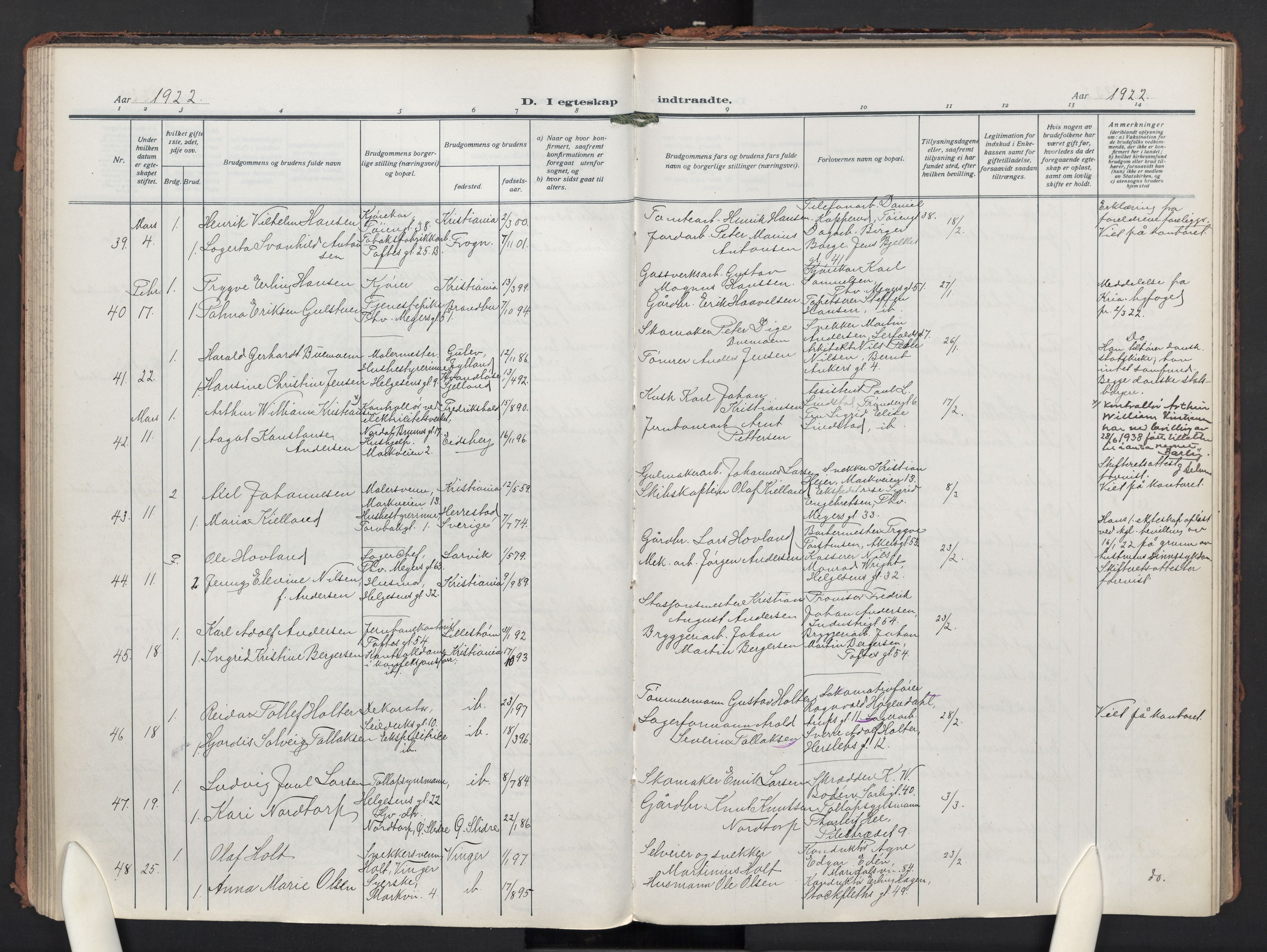 Paulus prestekontor Kirkebøker, AV/SAO-A-10871/F/Fa/L0024: Ministerialbok nr. 24, 1917-1929