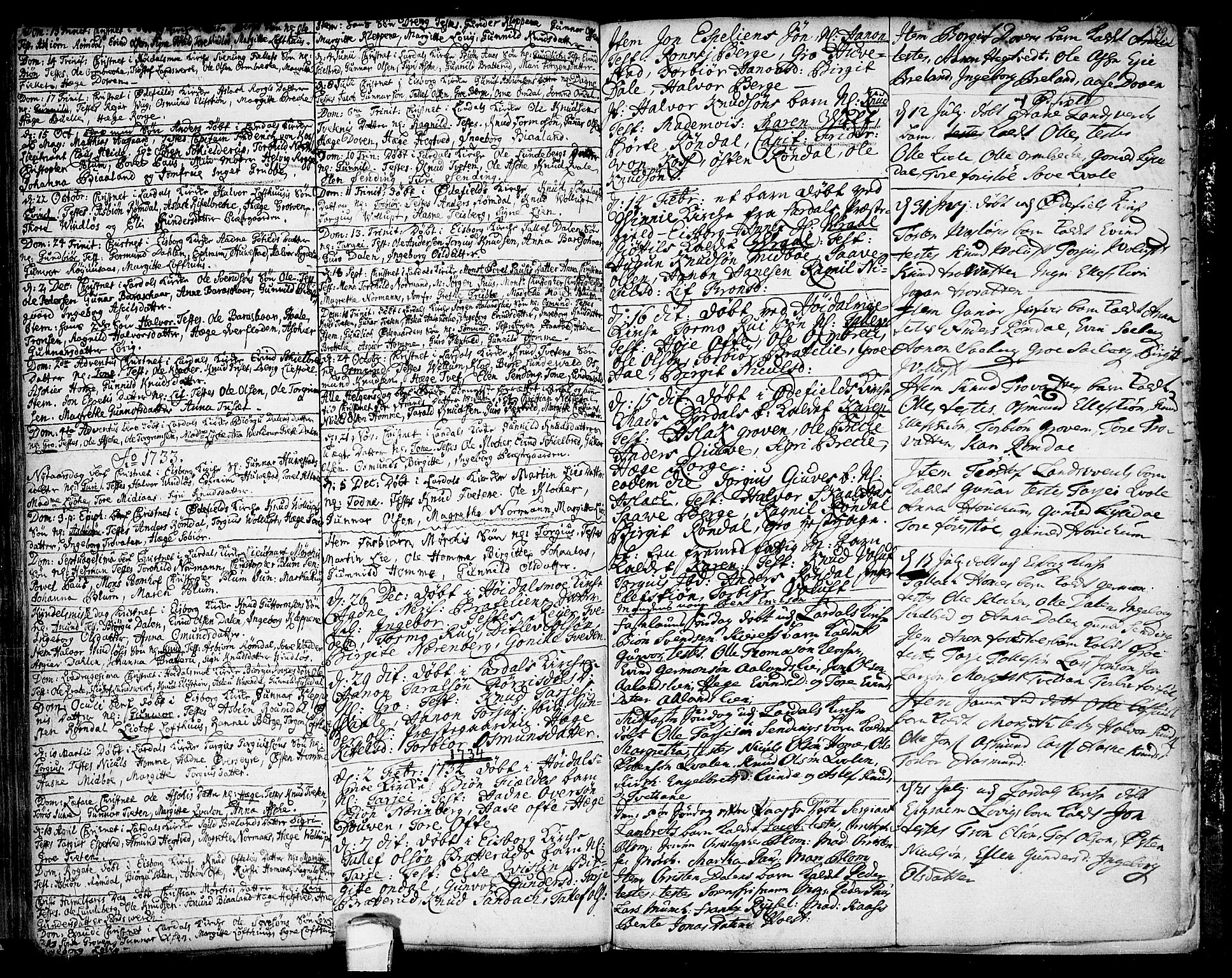 Lårdal kirkebøker, AV/SAKO-A-284/F/Fa/L0001: Ministerialbok nr. I 1, 1721-1734, s. 79