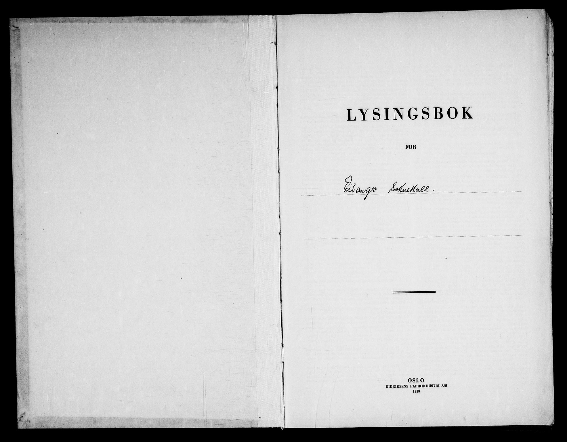 Eidanger kirkebøker, SAKO/A-261/H/Ha/L0005: Lysningsprotokoll nr. 5, 1964-1969