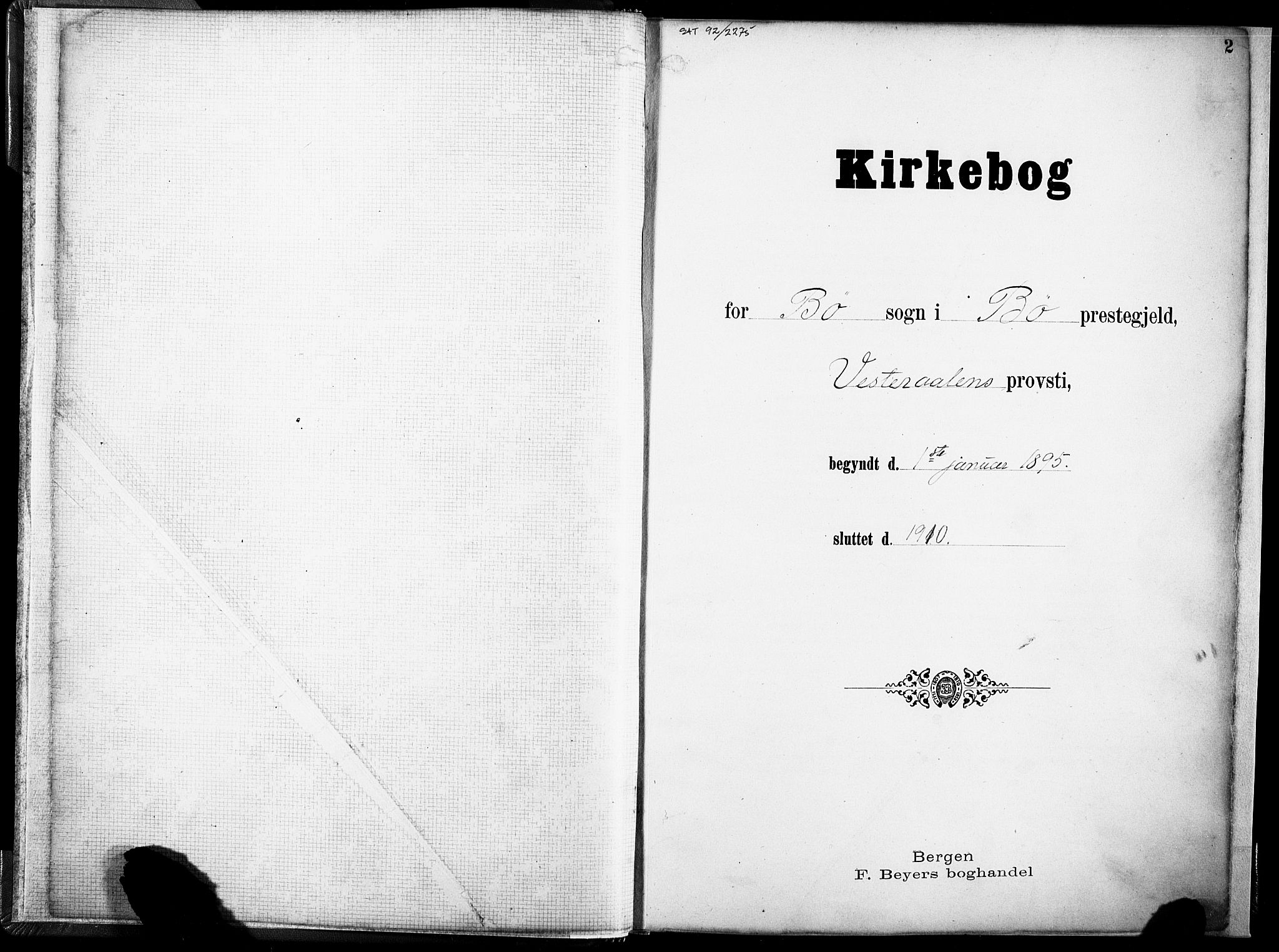 Ministerialprotokoller, klokkerbøker og fødselsregistre - Nordland, AV/SAT-A-1459/891/L1304: Ministerialbok nr. 891A09, 1895-1921, s. 2