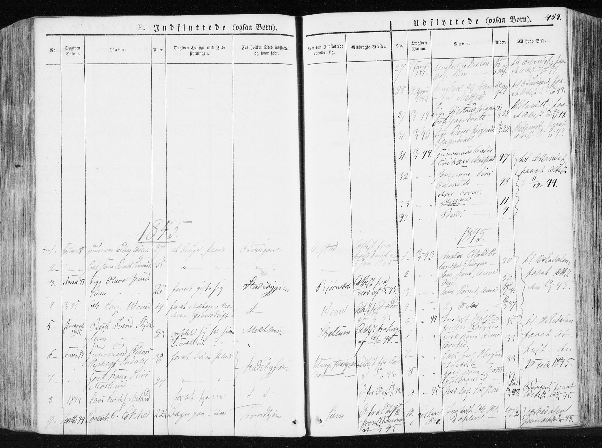 Ministerialprotokoller, klokkerbøker og fødselsregistre - Sør-Trøndelag, AV/SAT-A-1456/665/L0771: Ministerialbok nr. 665A06, 1830-1856, s. 457