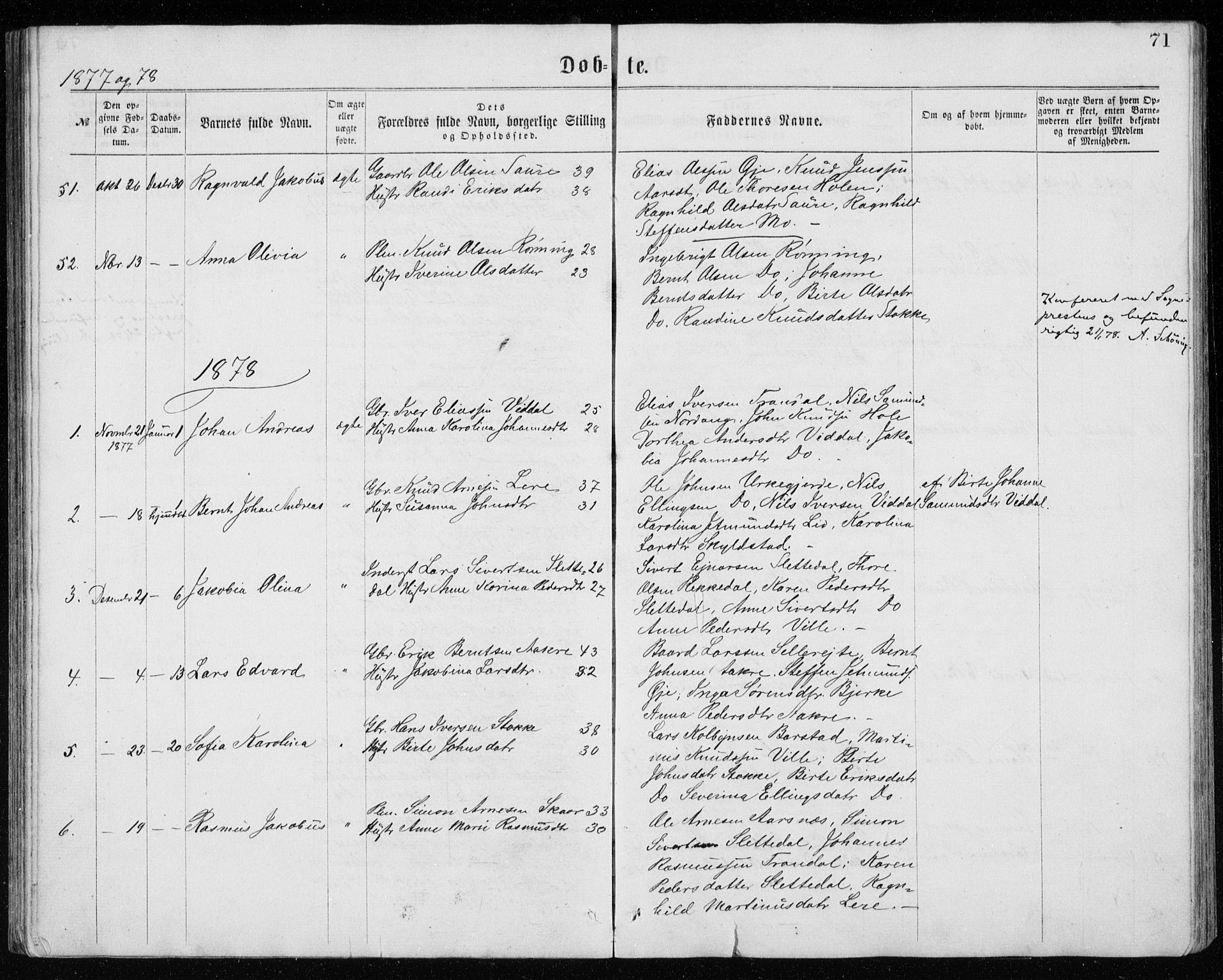 Ministerialprotokoller, klokkerbøker og fødselsregistre - Møre og Romsdal, AV/SAT-A-1454/515/L0214: Klokkerbok nr. 515C01, 1865-1883, s. 71