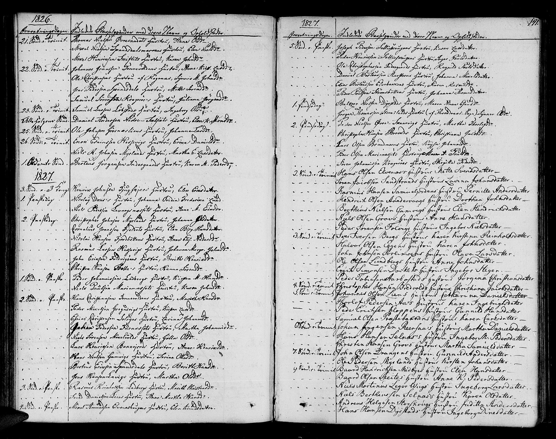 Ibestad sokneprestembete, AV/SATØ-S-0077/H/Ha/Haa/L0005kirke: Ministerialbok nr. 5, 1825-1836, s. 141