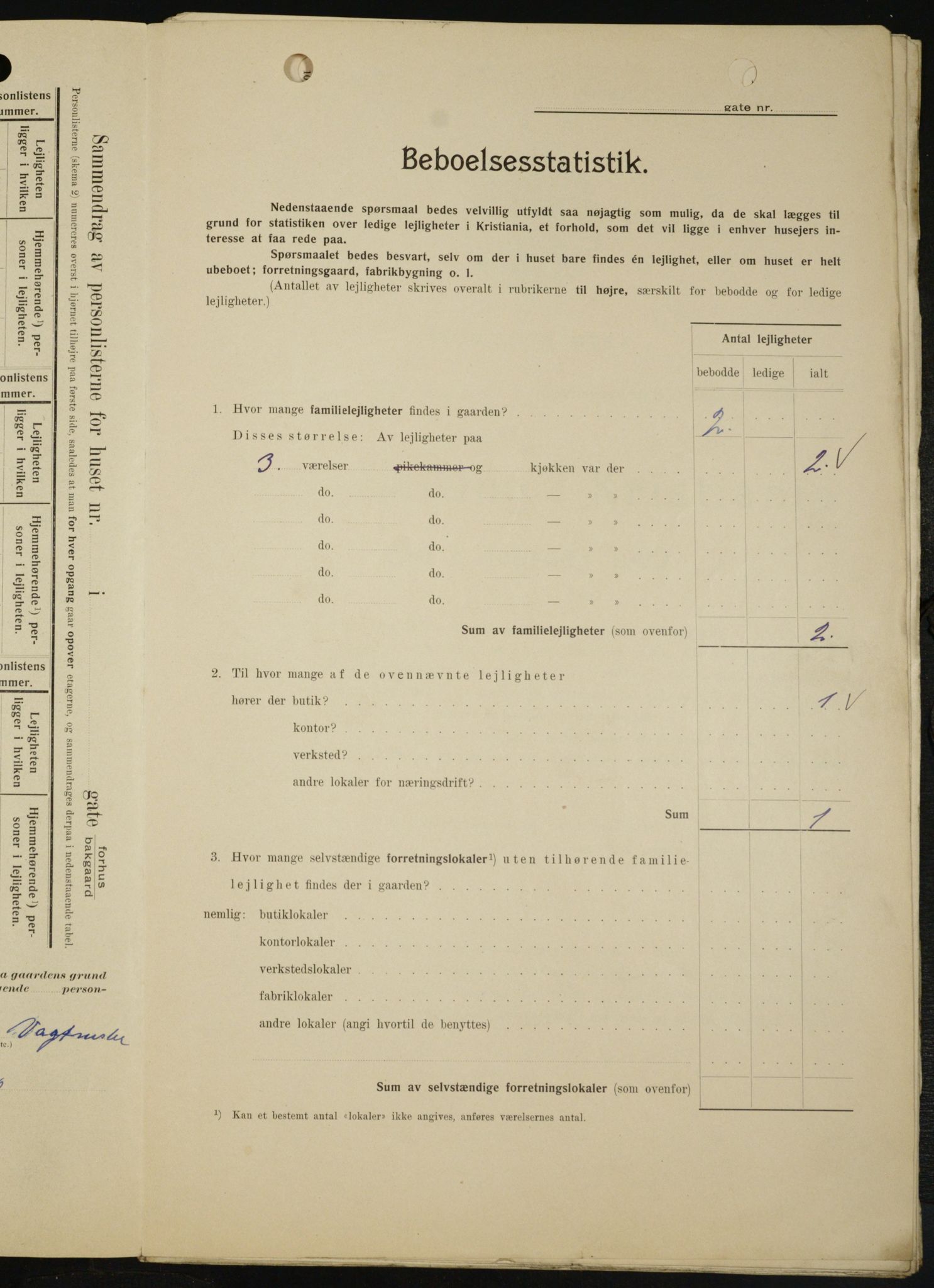 OBA, Kommunal folketelling 1.2.1909 for Kristiania kjøpstad, 1909, s. 4637