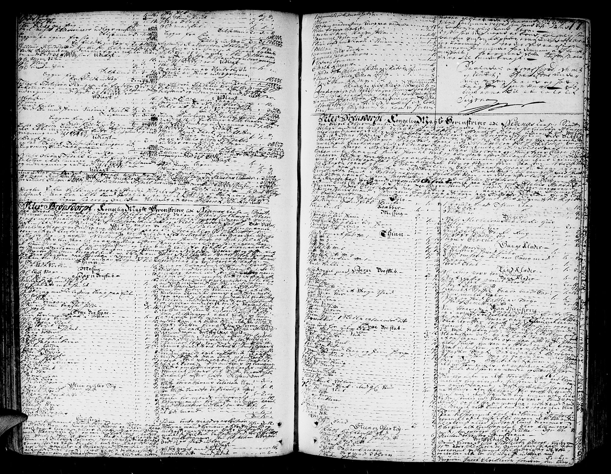 Nedenes sorenskriveri før 1824, SAK/1221-0007/H/Hc/L0022: Skifteprotokoll med register nr 16, 1742-1744, s. 76b-77a