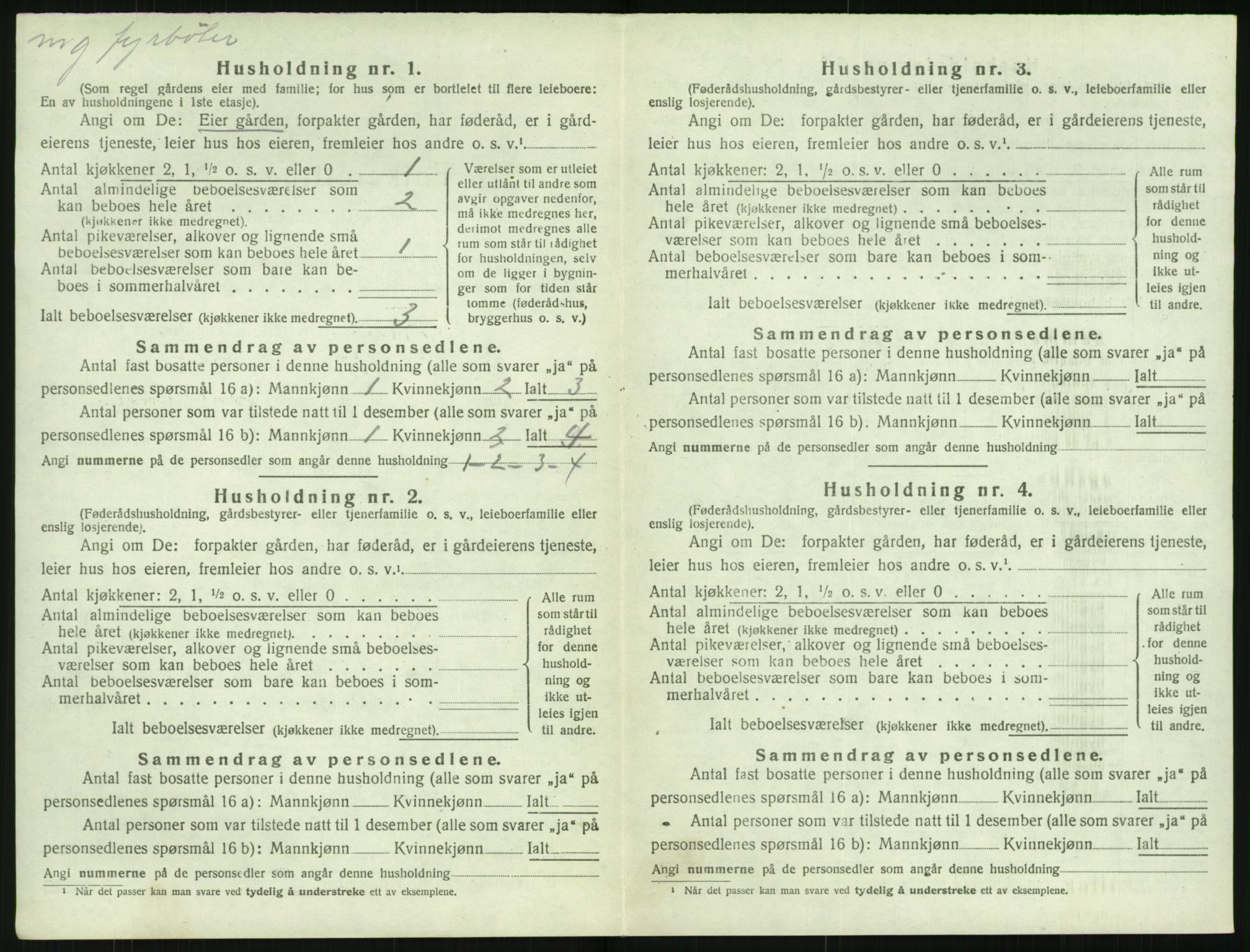 SAK, Folketelling 1920 for 0923 Fjære herred, 1920, s. 510