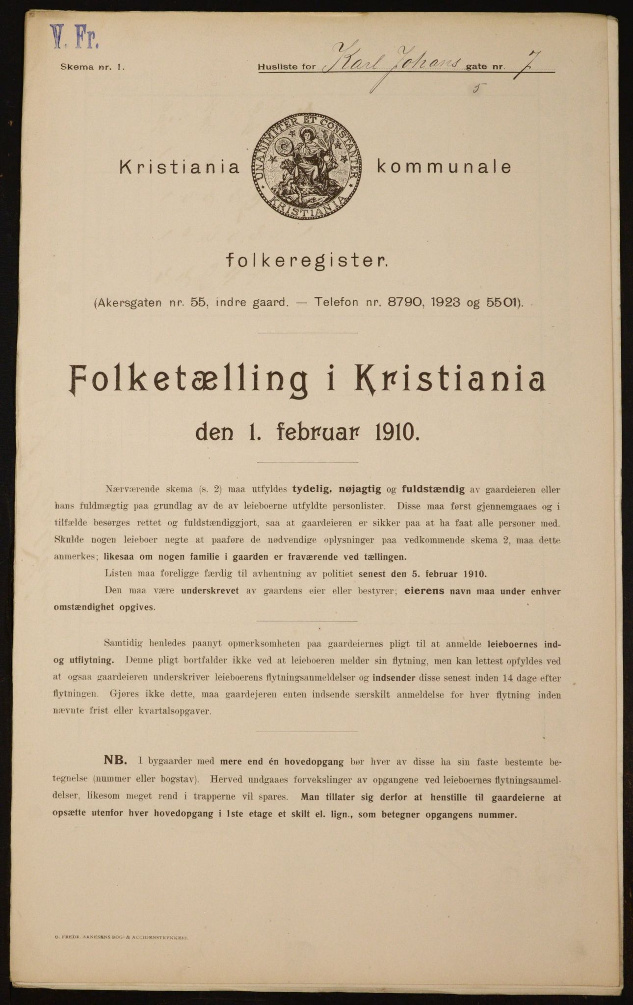 OBA, Kommunal folketelling 1.2.1910 for Kristiania, 1910, s. 47312