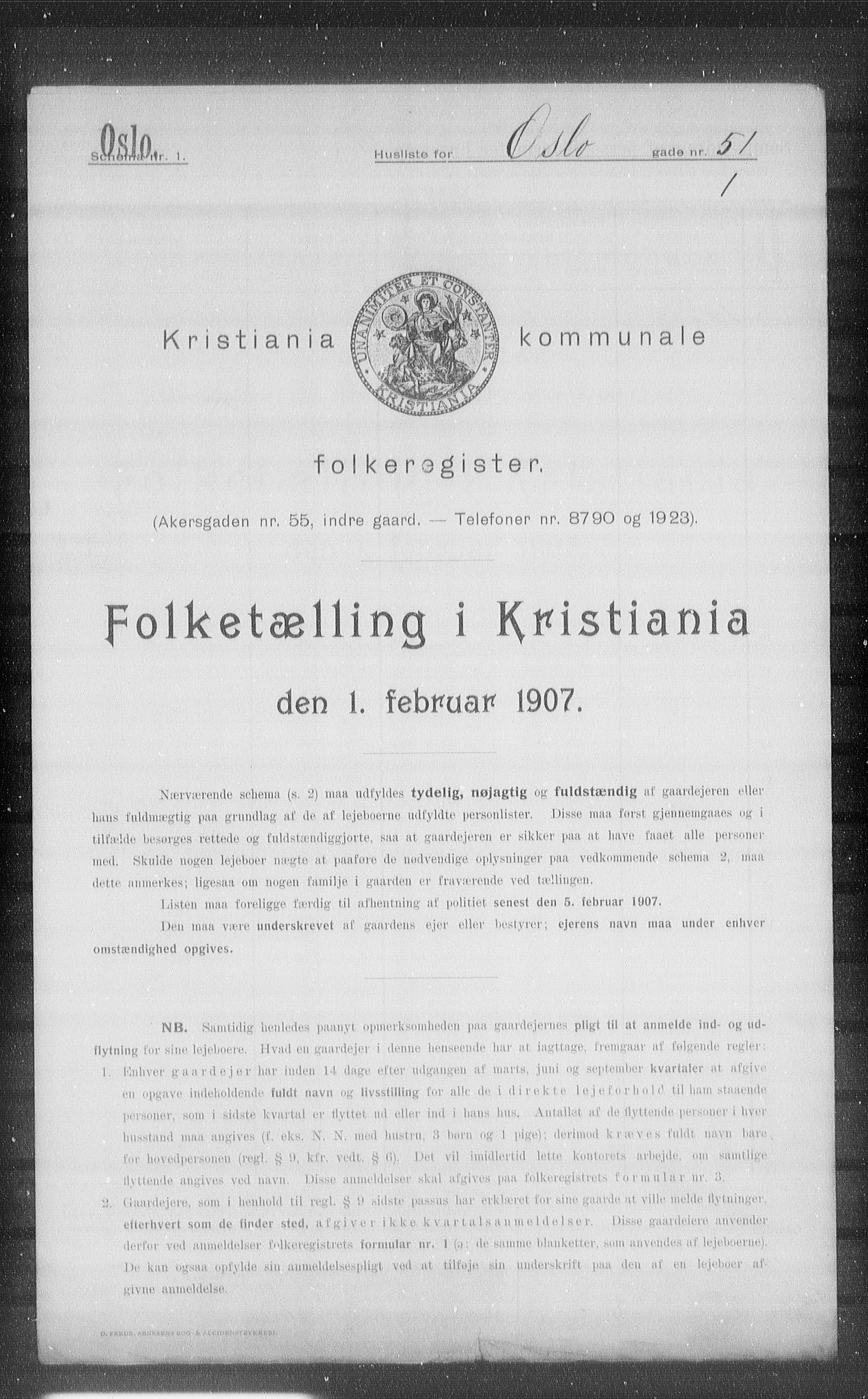 OBA, Kommunal folketelling 1.2.1907 for Kristiania kjøpstad, 1907, s. 39604