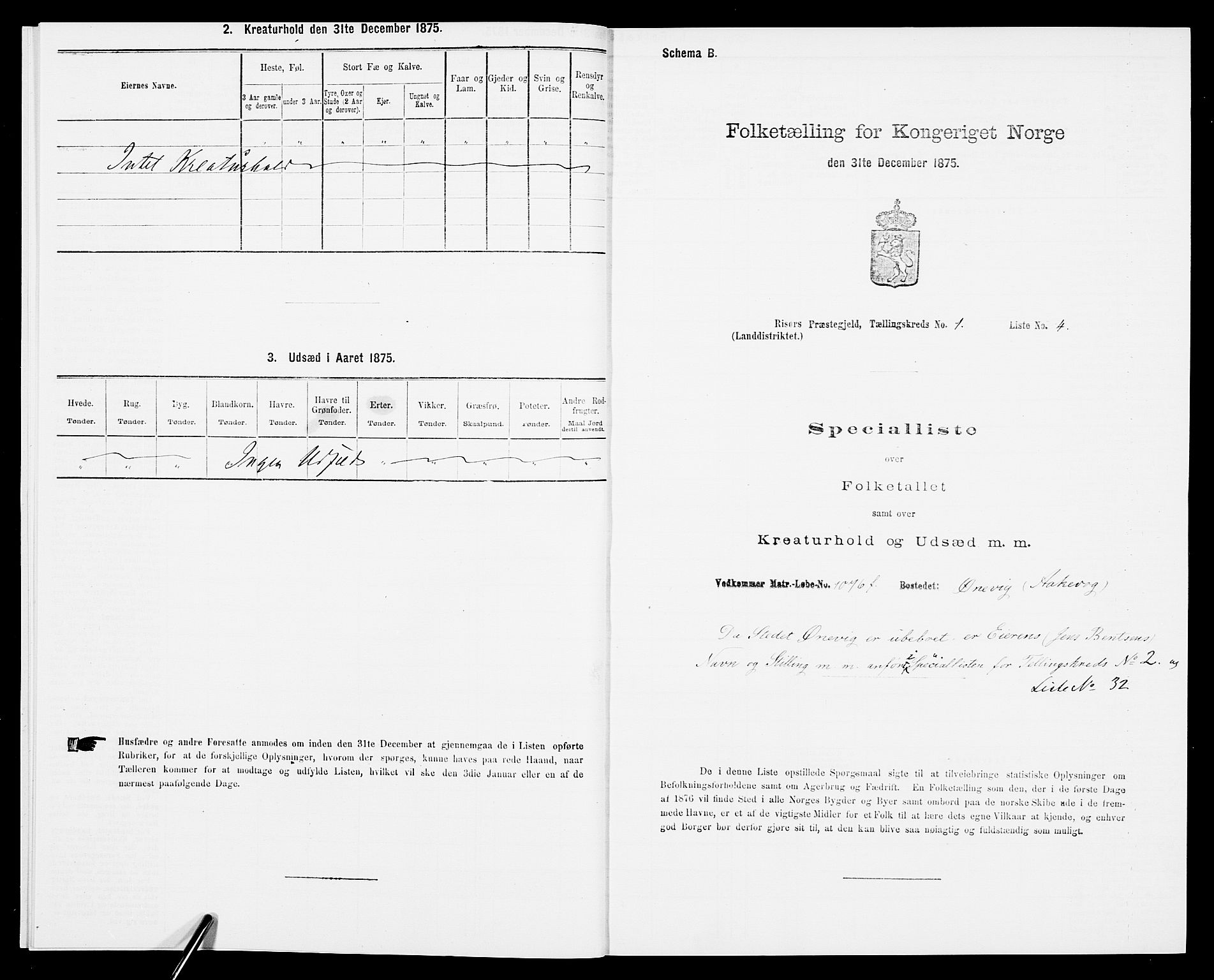 SAK, Folketelling 1875 for 0913L Risør prestegjeld, Søndeled sokn, 1875, s. 56