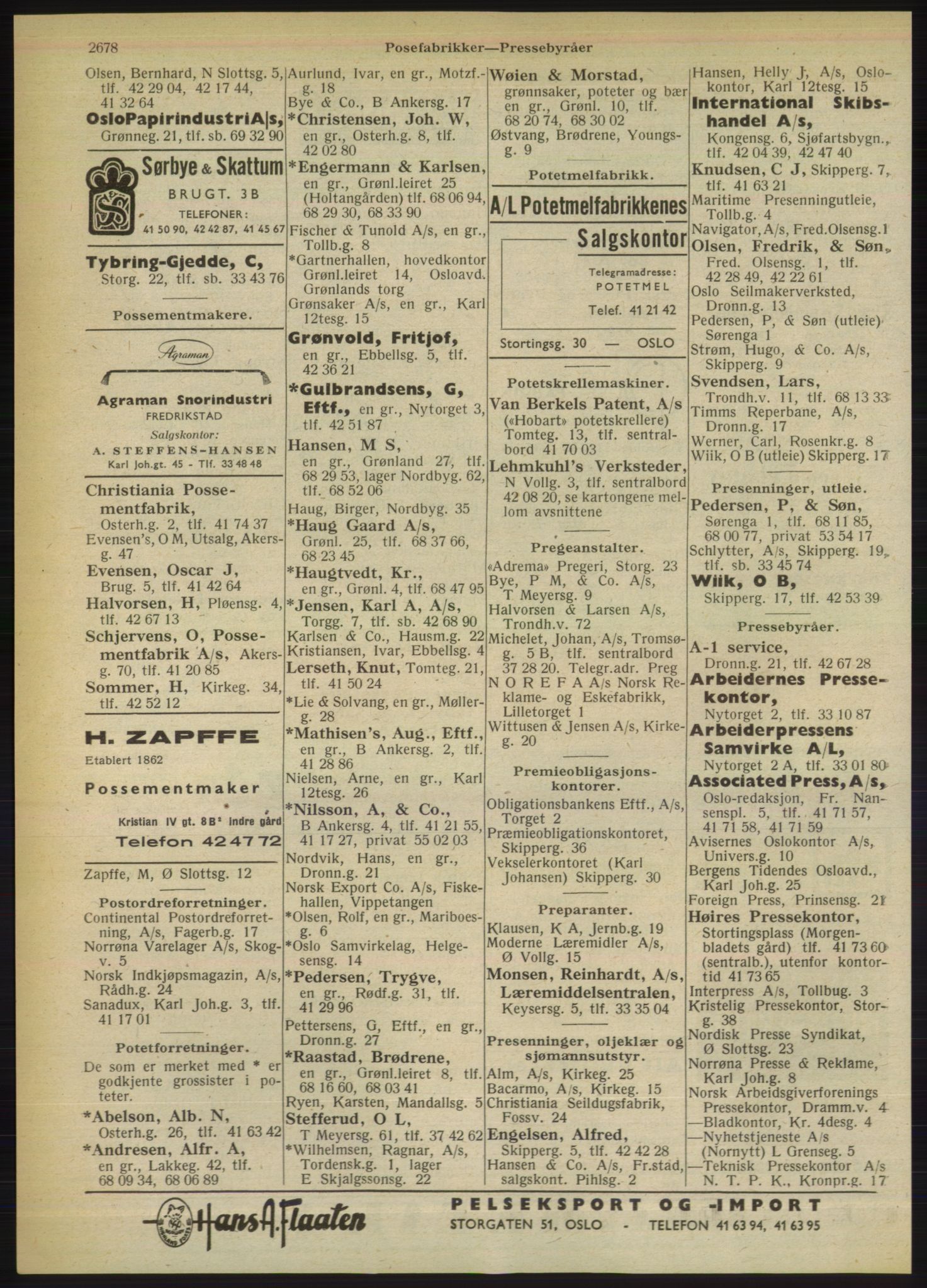 Kristiania/Oslo adressebok, PUBL/-, 1949, s. 2678