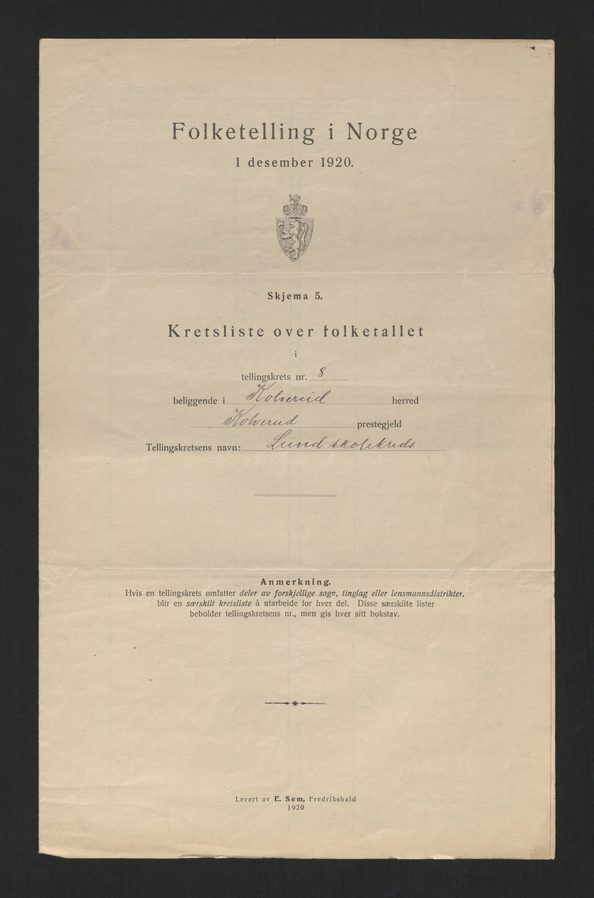SAT, Folketelling 1920 for 1752 Kolvereid herred, 1920, s. 30