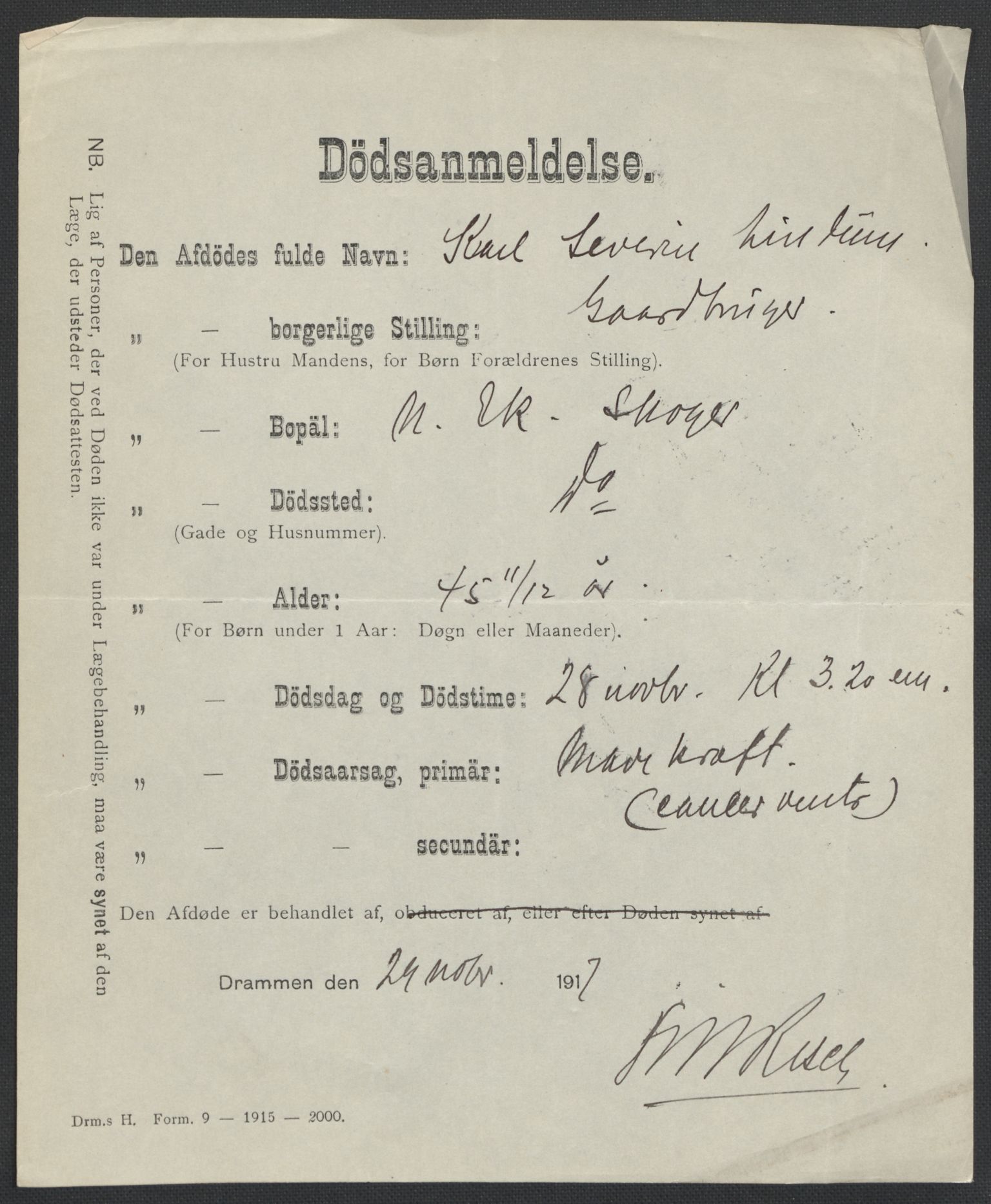 Skoger lensmannskontor, AV/SAKO-A-548/H/Ha/L0006: Dødsfallsprotokoll, 1916-1923