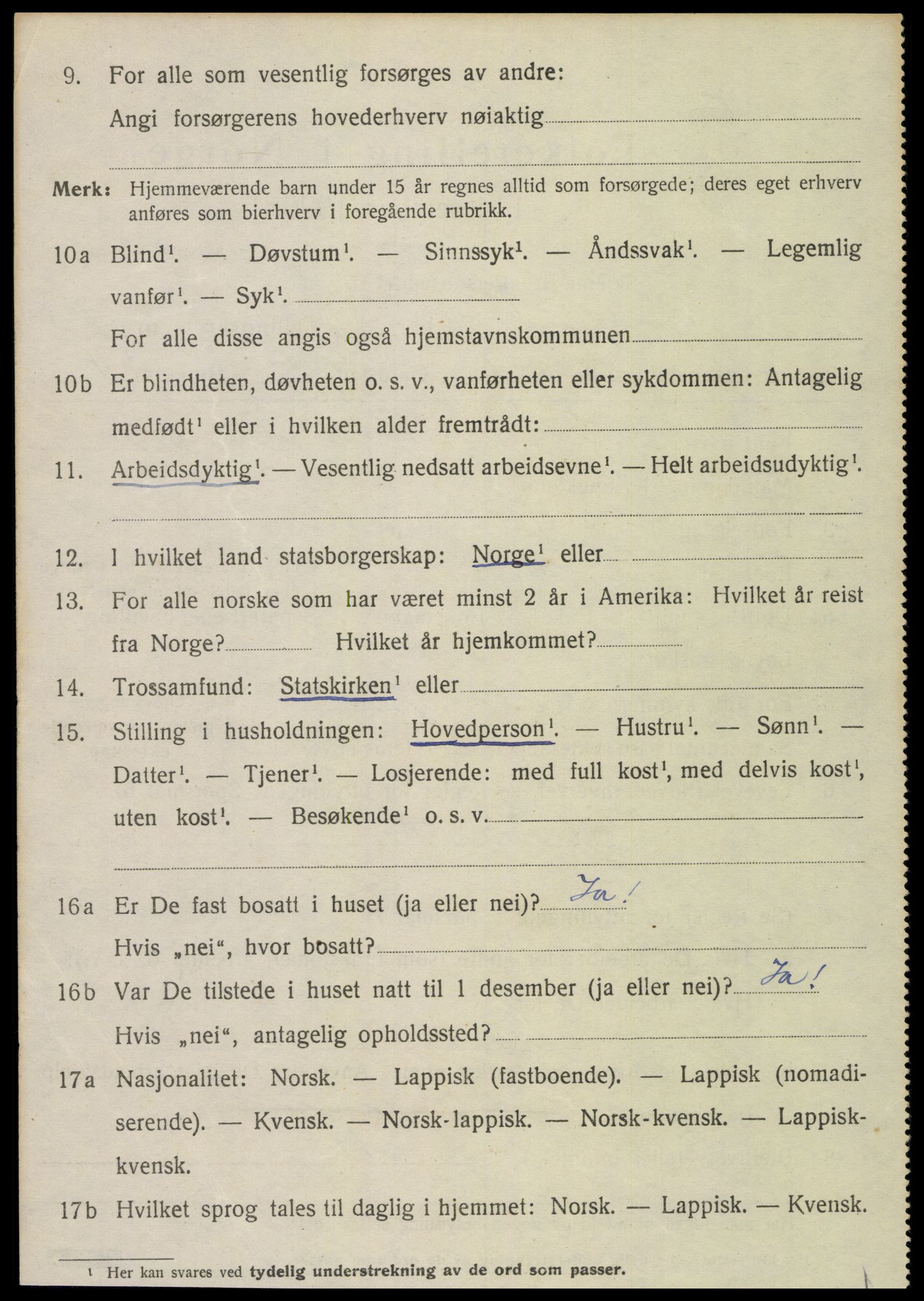 SAT, Folketelling 1920 for 1752 Kolvereid herred, 1920, s. 5092
