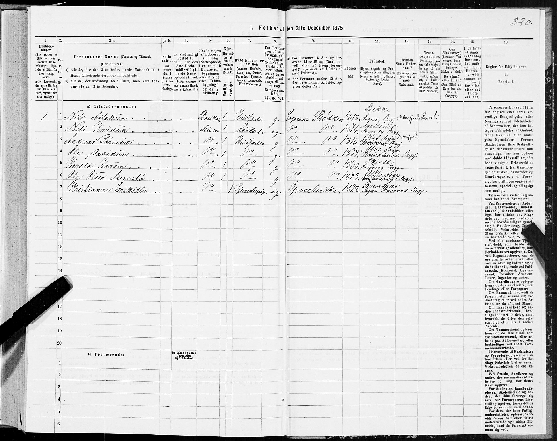 SAT, Folketelling 1875 for 1848P Steigen prestegjeld, 1875, s. 1320