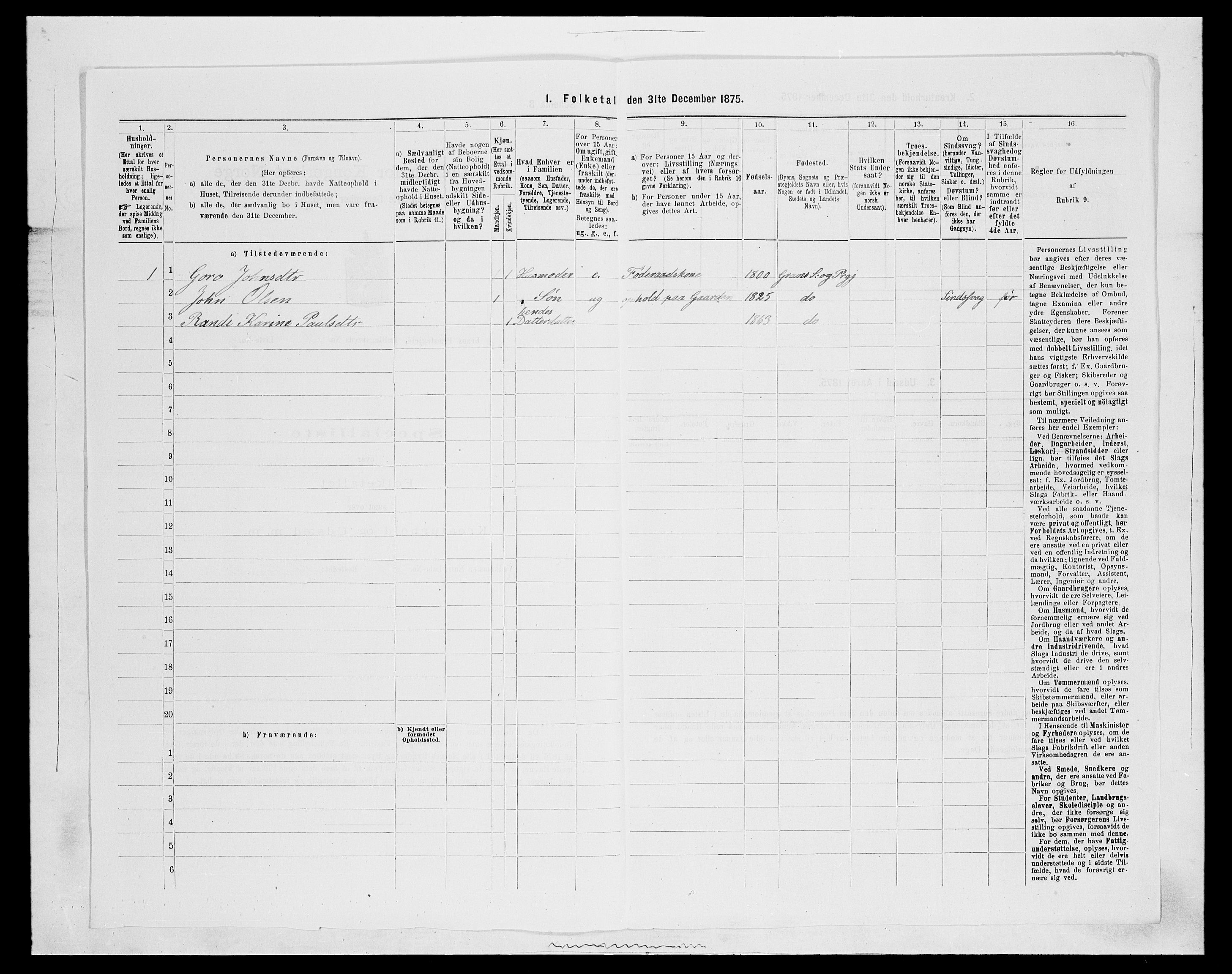 SAH, Folketelling 1875 for 0534P Gran prestegjeld, 1875, s. 2379