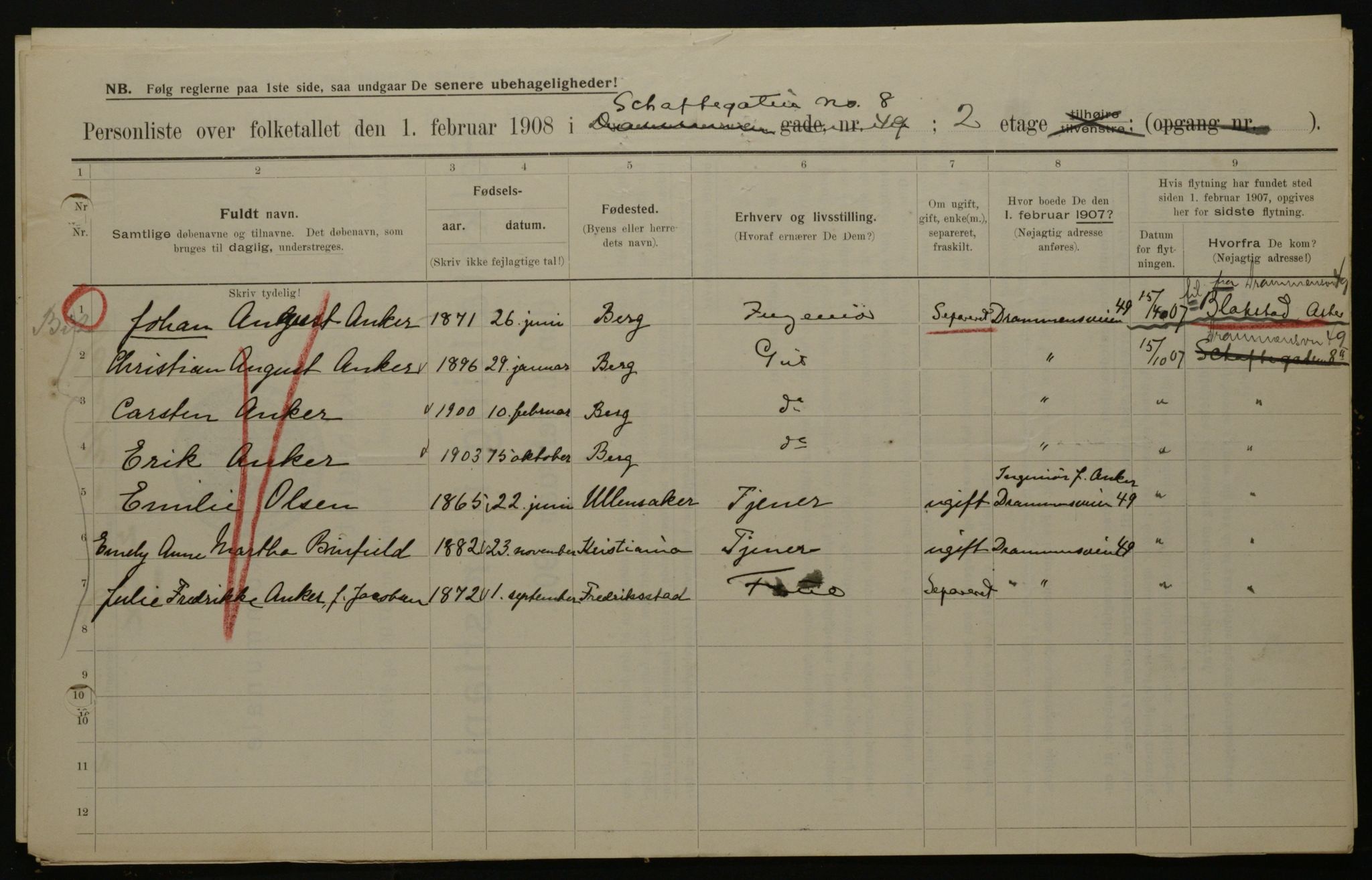 OBA, Kommunal folketelling 1.2.1908 for Kristiania kjøpstad, 1908, s. 80553