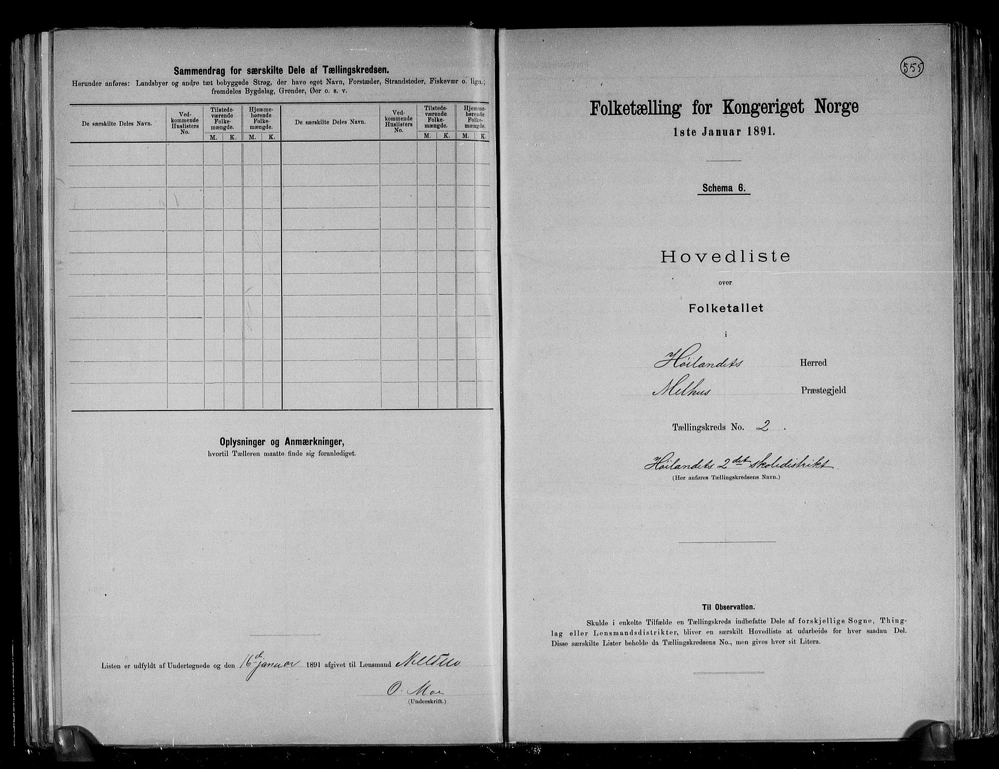 RA, Folketelling 1891 for 1651 Hølonda herred, 1891, s. 9