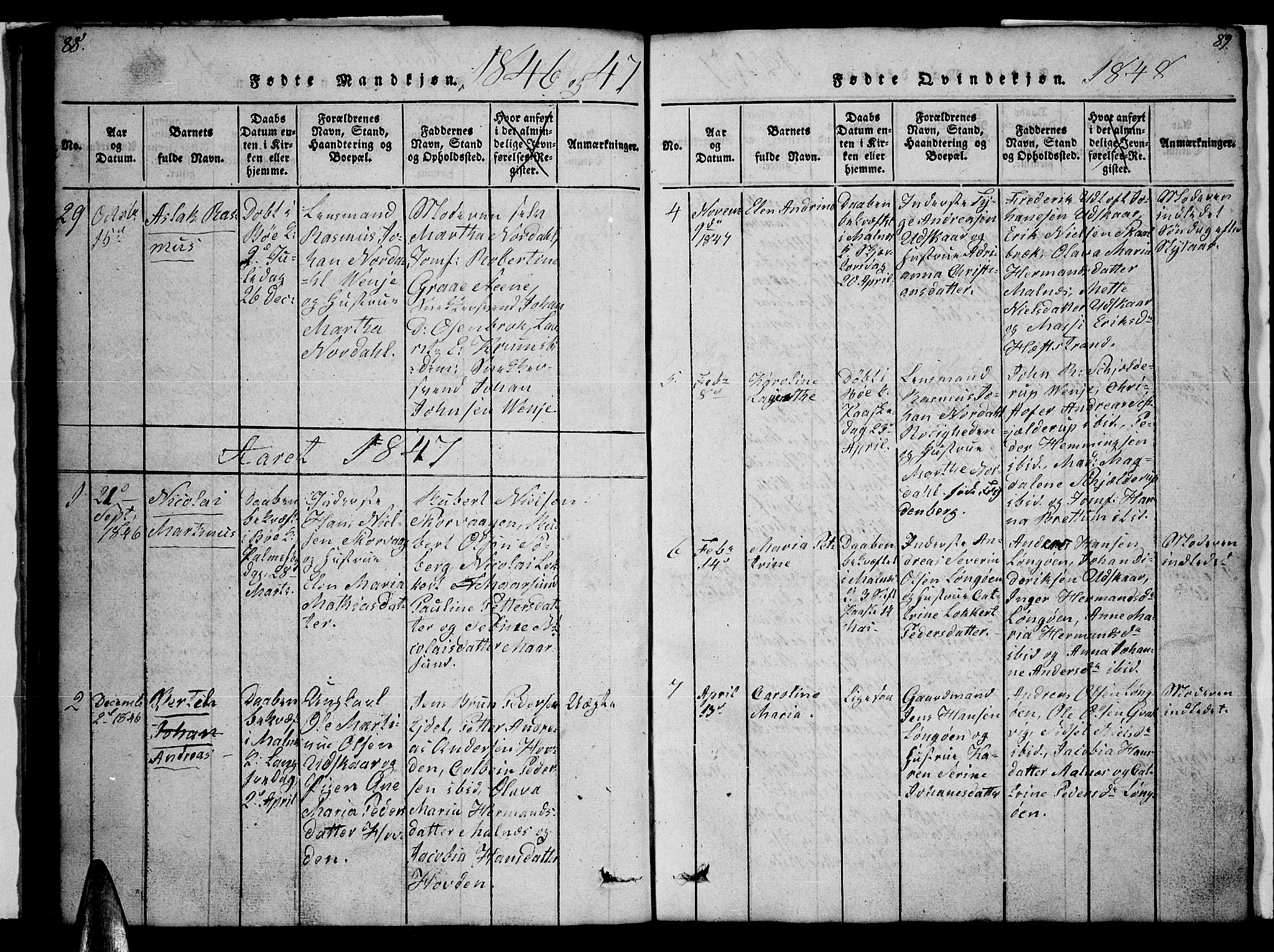 Ministerialprotokoller, klokkerbøker og fødselsregistre - Nordland, AV/SAT-A-1459/891/L1312: Klokkerbok nr. 891C01, 1820-1856, s. 88-89