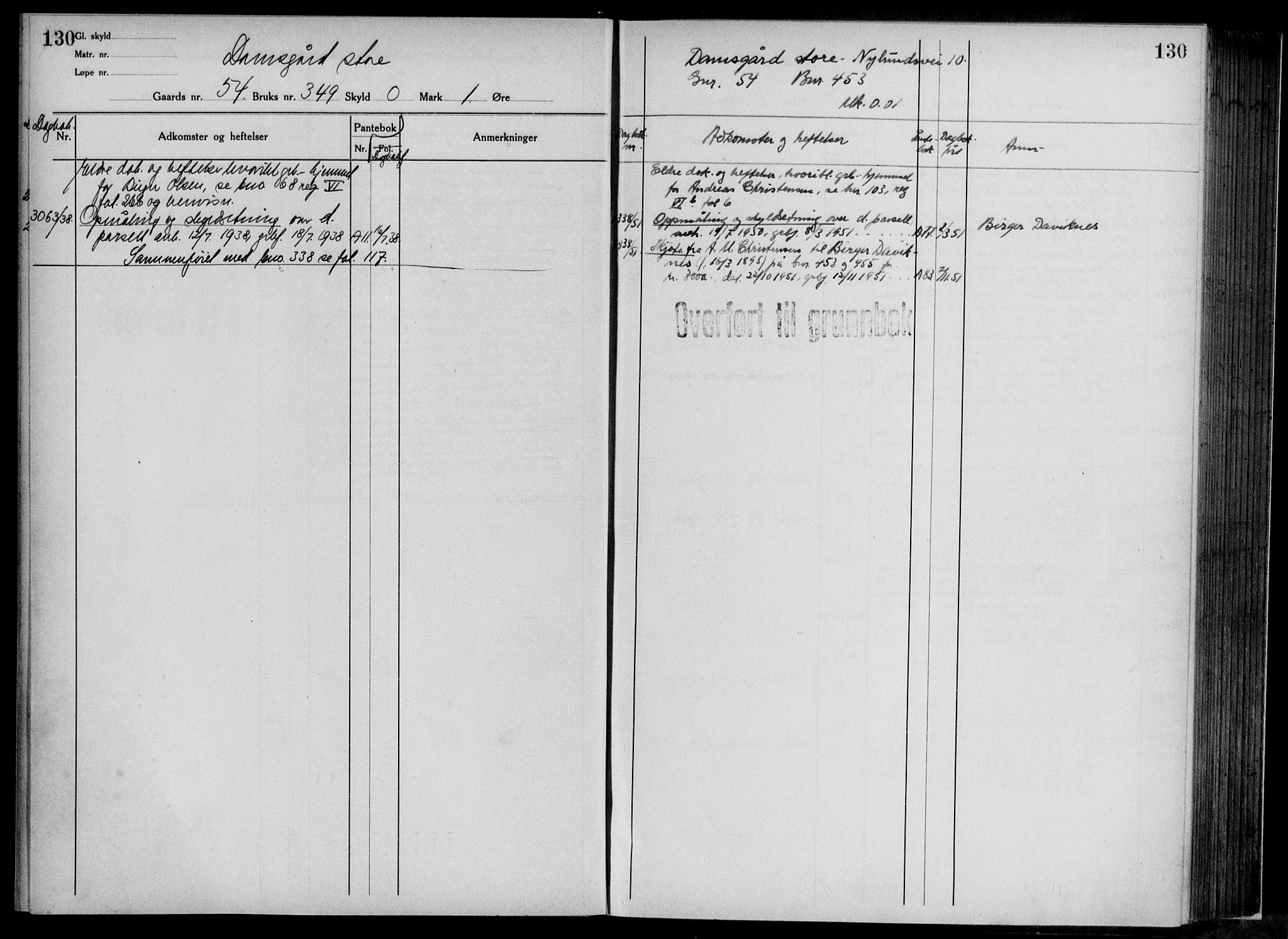 Midhordland sorenskriveri, AV/SAB-A-3001/1/G/Ga/Gab/L0117: Panteregister nr. II.A.b.117, s. 130