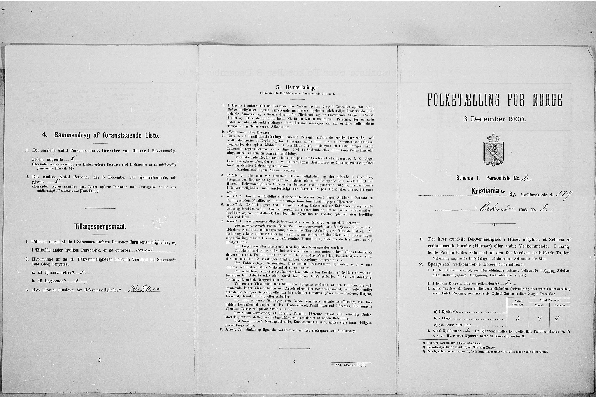 SAO, Folketelling 1900 for 0301 Kristiania kjøpstad, 1900, s. 68530