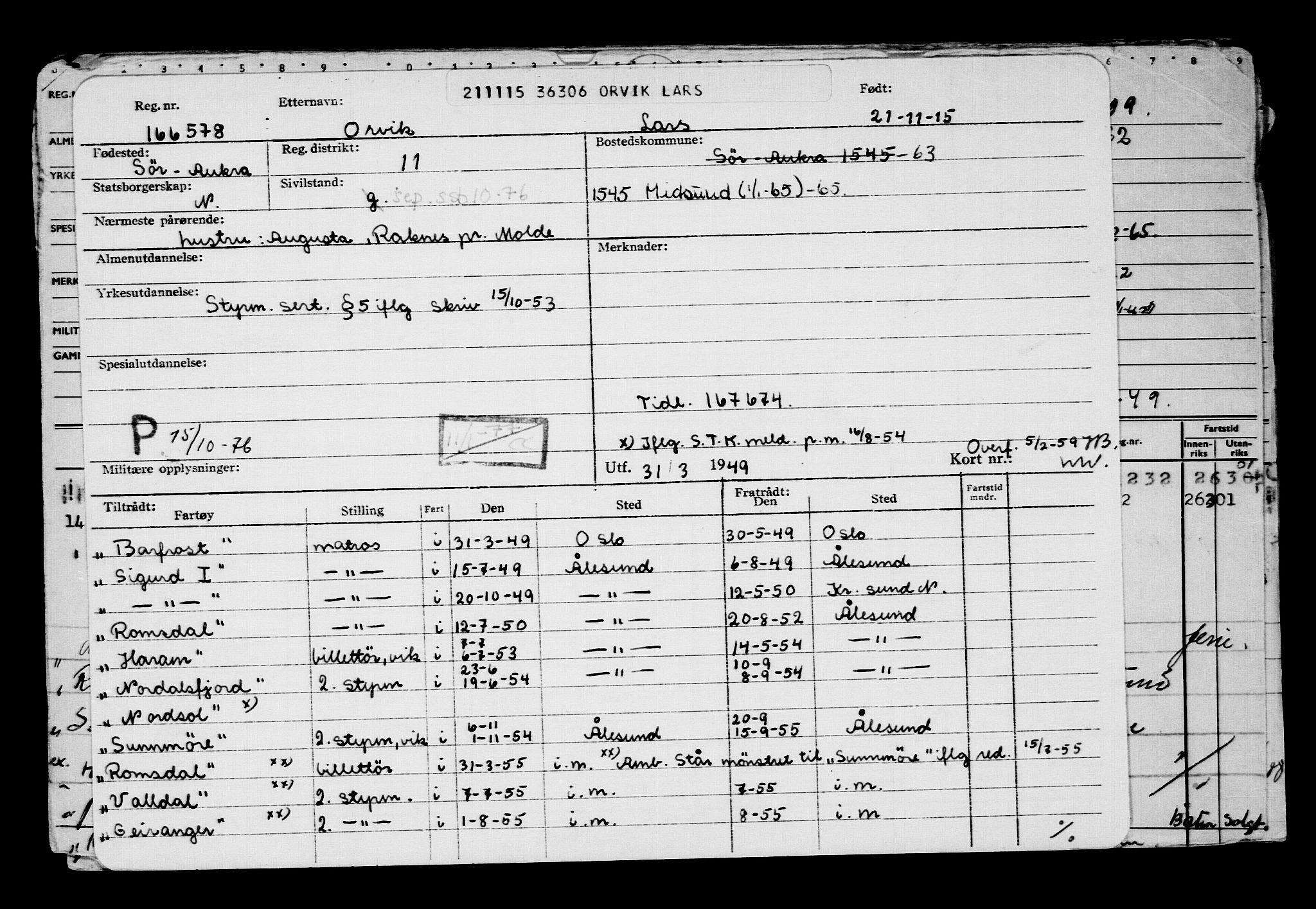 Direktoratet for sjømenn, AV/RA-S-3545/G/Gb/L0134: Hovedkort, 1915, s. 591