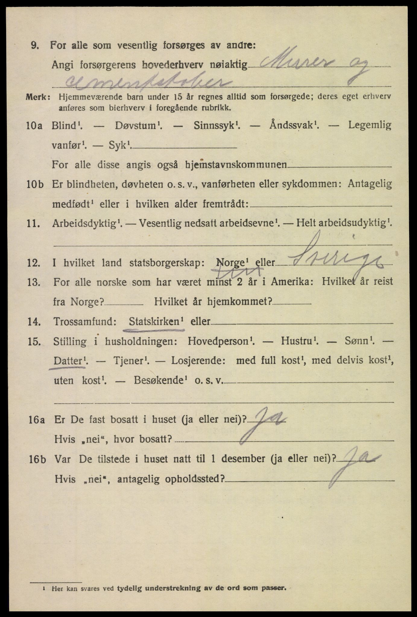SAK, Folketelling 1920 for 0913 Søndeled herred, 1920, s. 5318