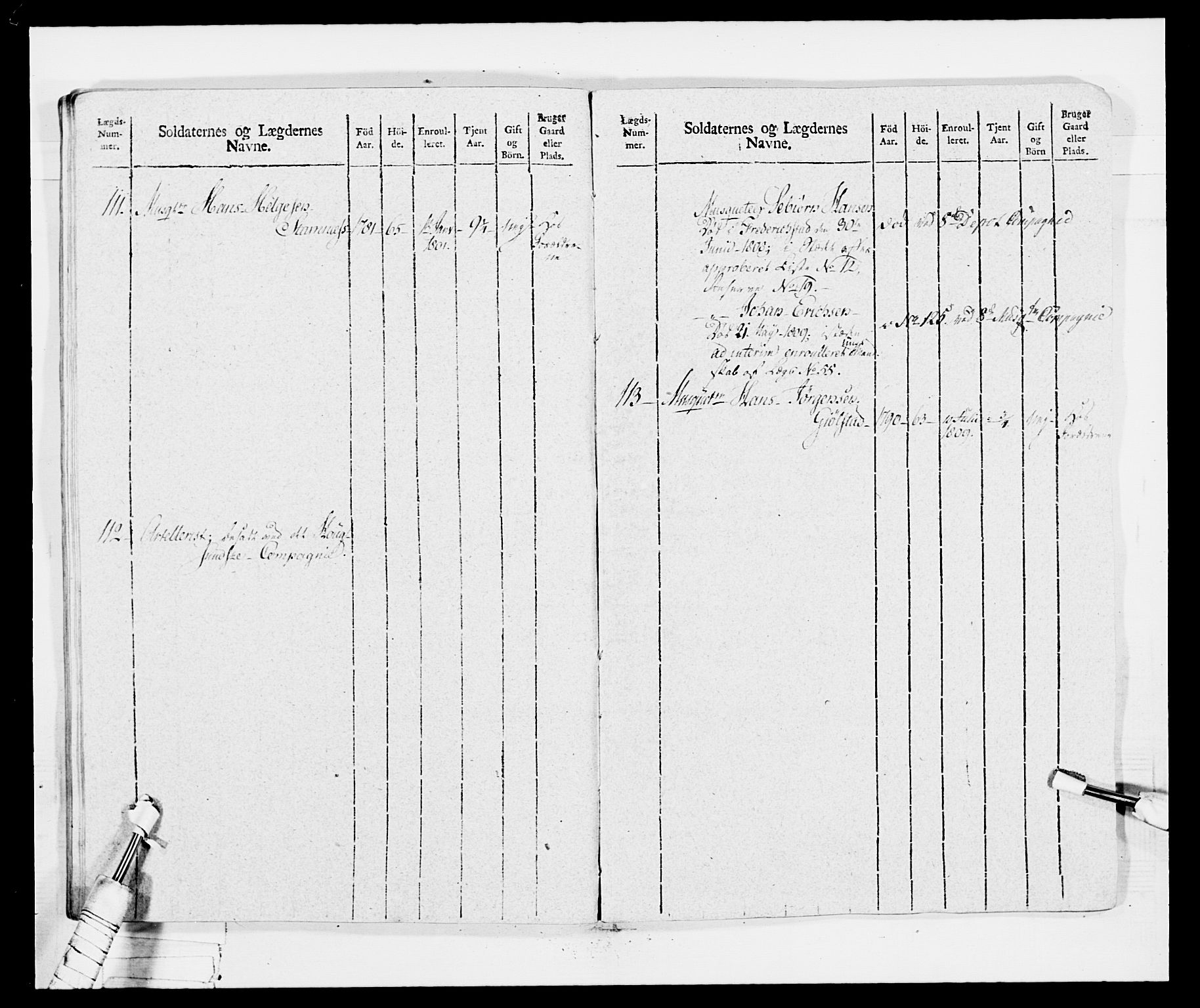 Generalitets- og kommissariatskollegiet, Det kongelige norske kommissariatskollegium, AV/RA-EA-5420/E/Eh/L0034: Nordafjelske gevorbne infanteriregiment, 1810, s. 205