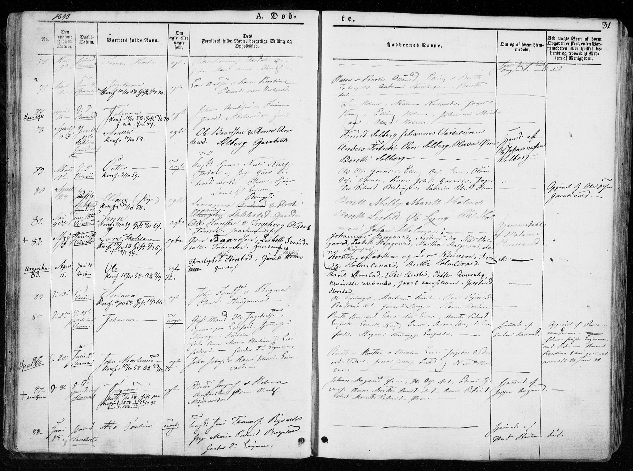 Ministerialprotokoller, klokkerbøker og fødselsregistre - Nord-Trøndelag, AV/SAT-A-1458/723/L0239: Ministerialbok nr. 723A08, 1841-1851, s. 31